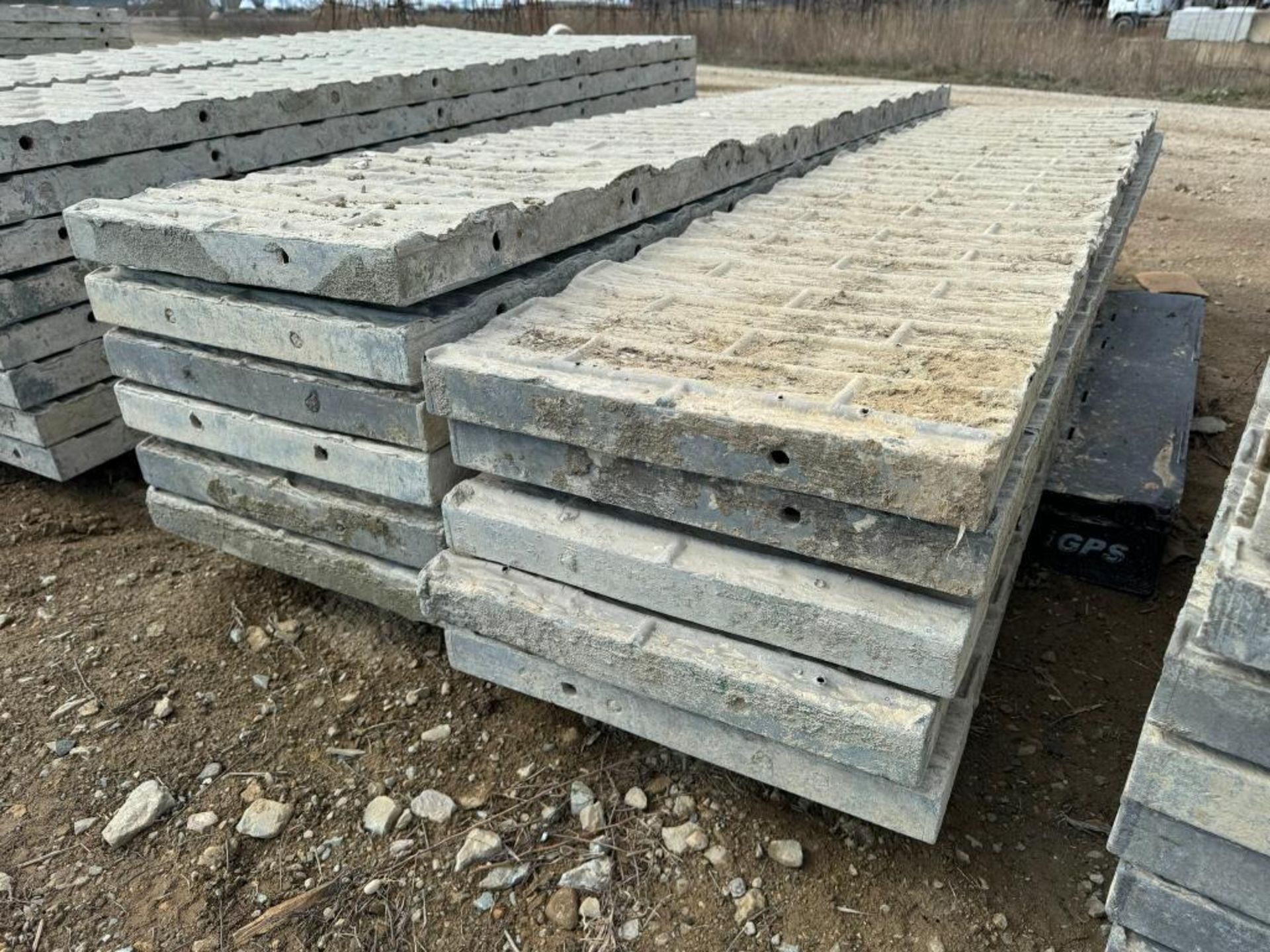 (11) 20" x 8' Textured Brick Aluminum Concrete Forms - Image 3 of 5