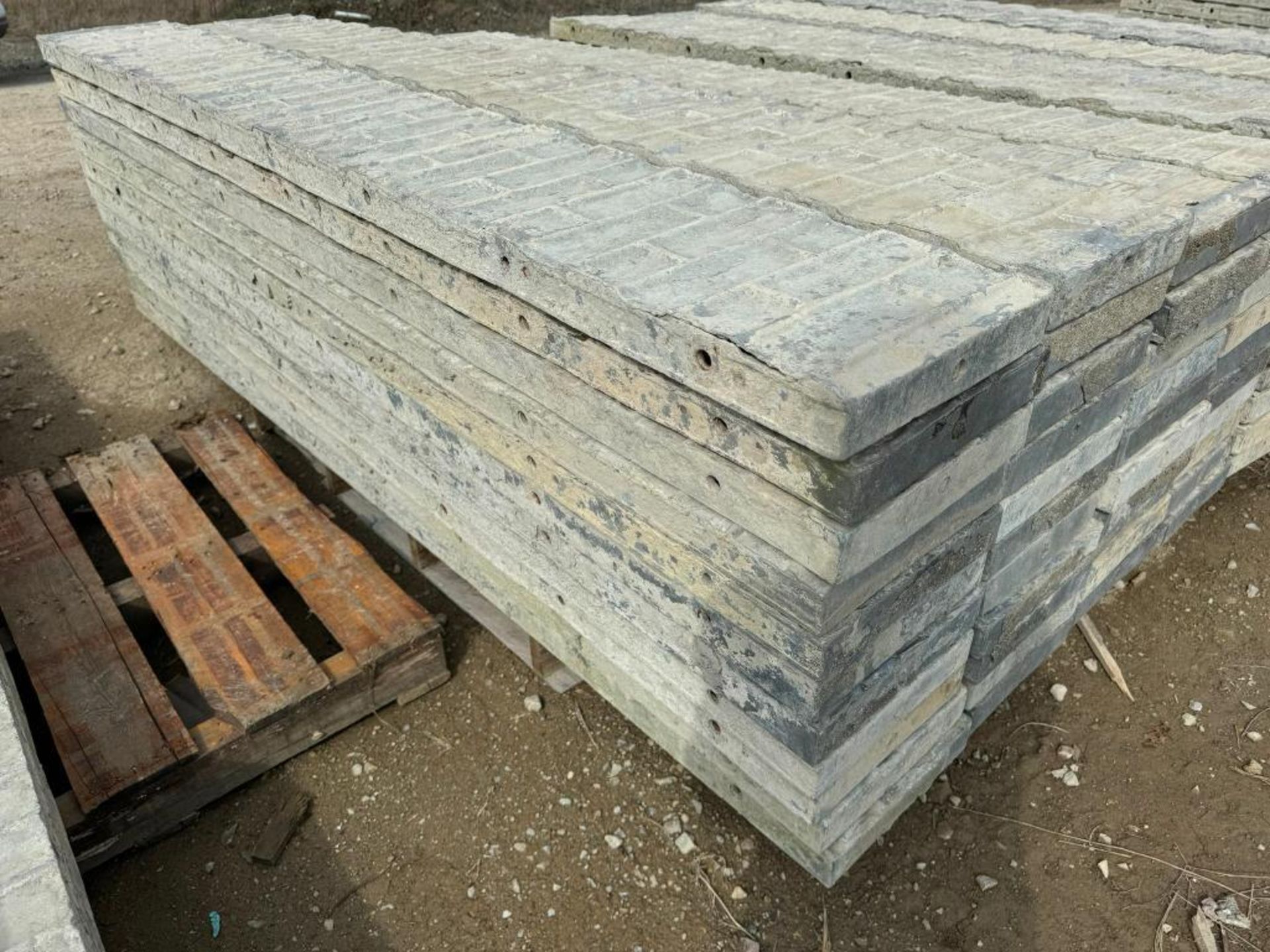 (22) 12" x 8' Textured Brick Aluminum Concrete Forms - Image 4 of 5