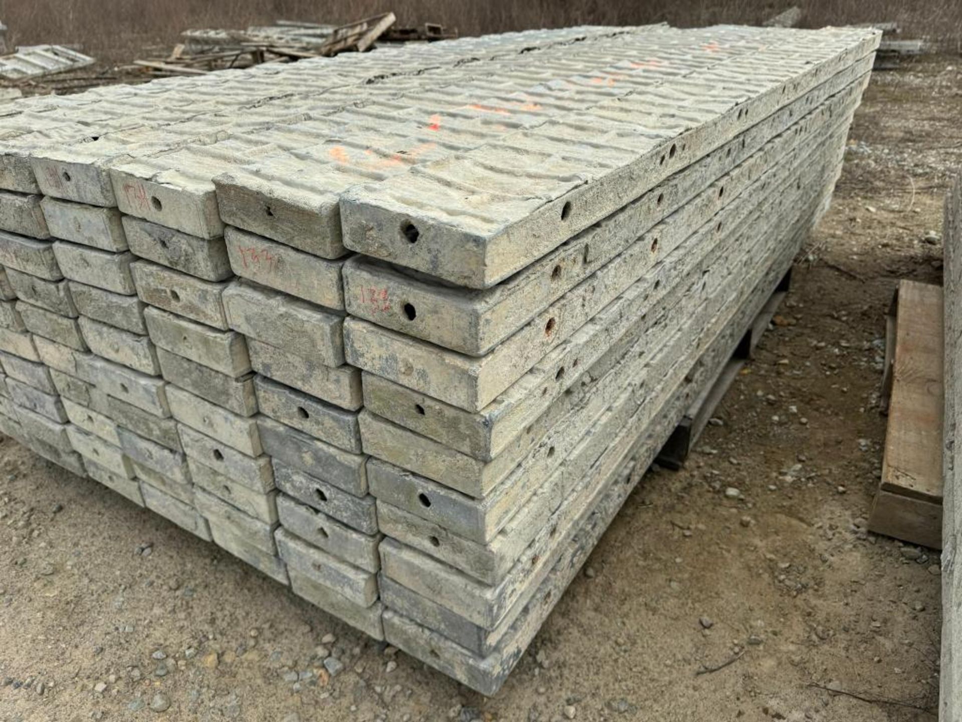 (20) 7" x 8' Textured Brick Aluminum Concrete Forms