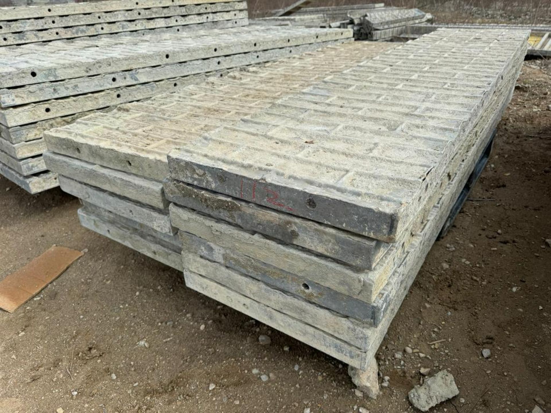 (11) 20" x 8' Textured Brick Aluminum Concrete Forms