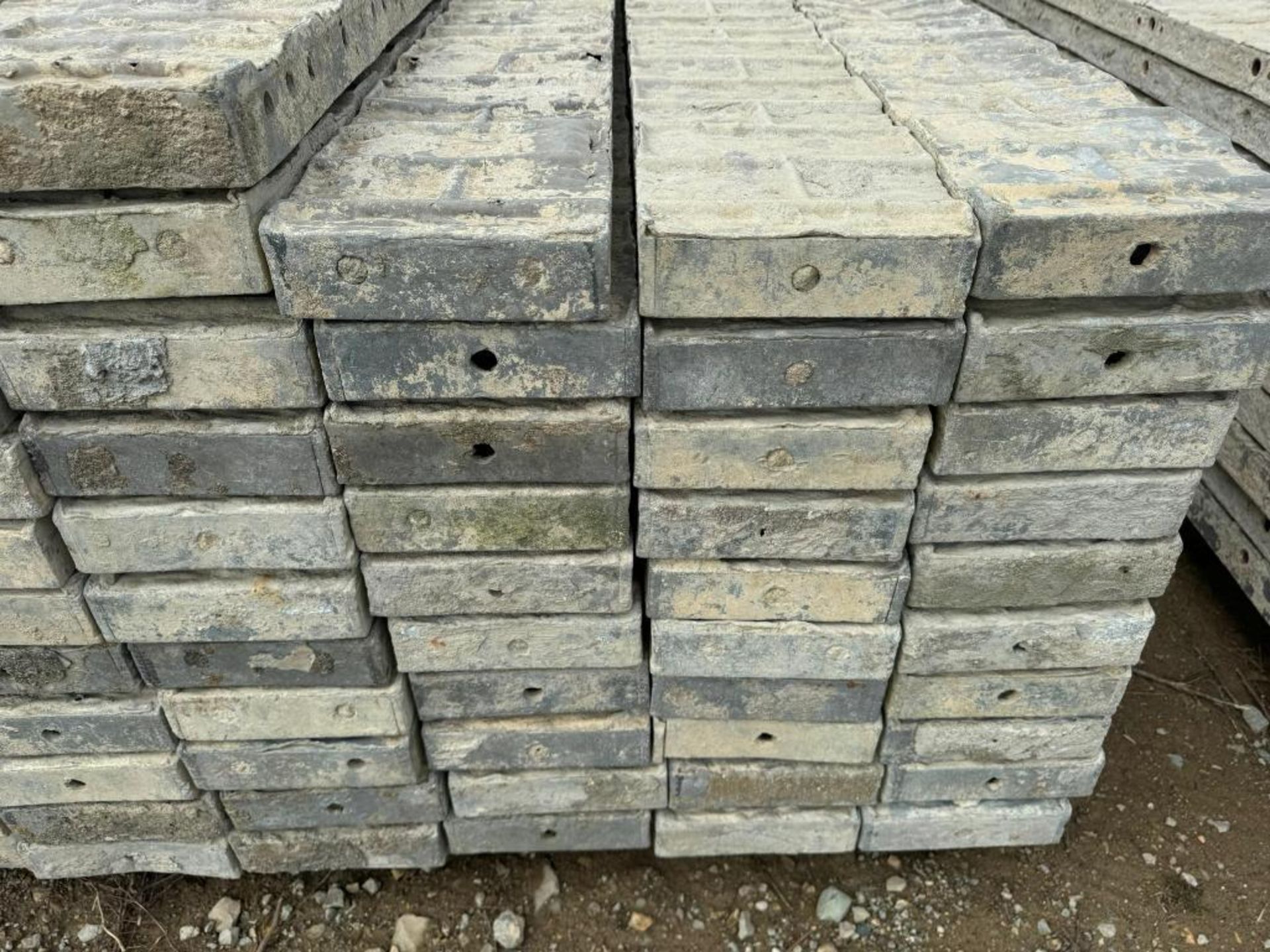 (20) 8" x 8' Textured Brick Aluminum Concrete Forms - Image 3 of 4