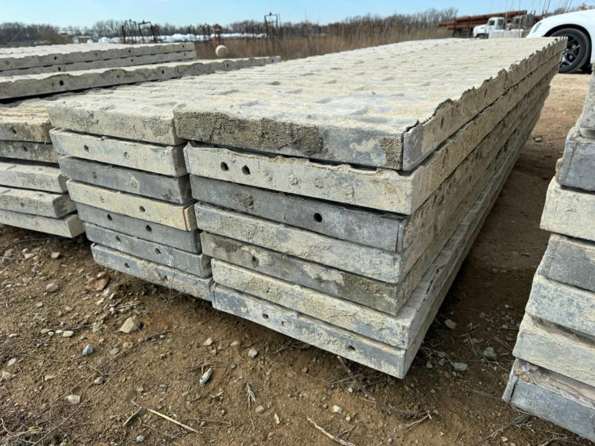 (14) 18" x 8' Textured Brick Aluminum Concrete Forms - Image 3 of 5