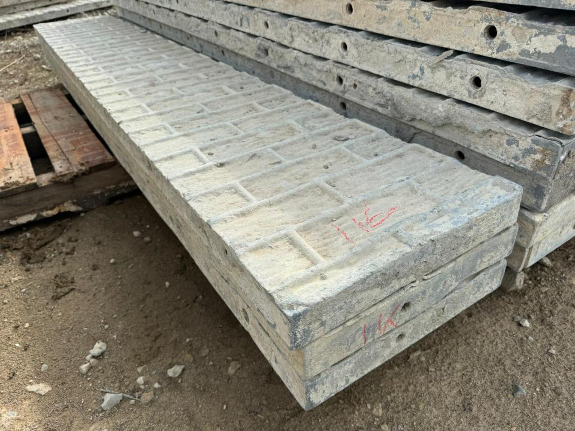 (3) 15" x 8' Textured Brick Aluminum Concrete Forms