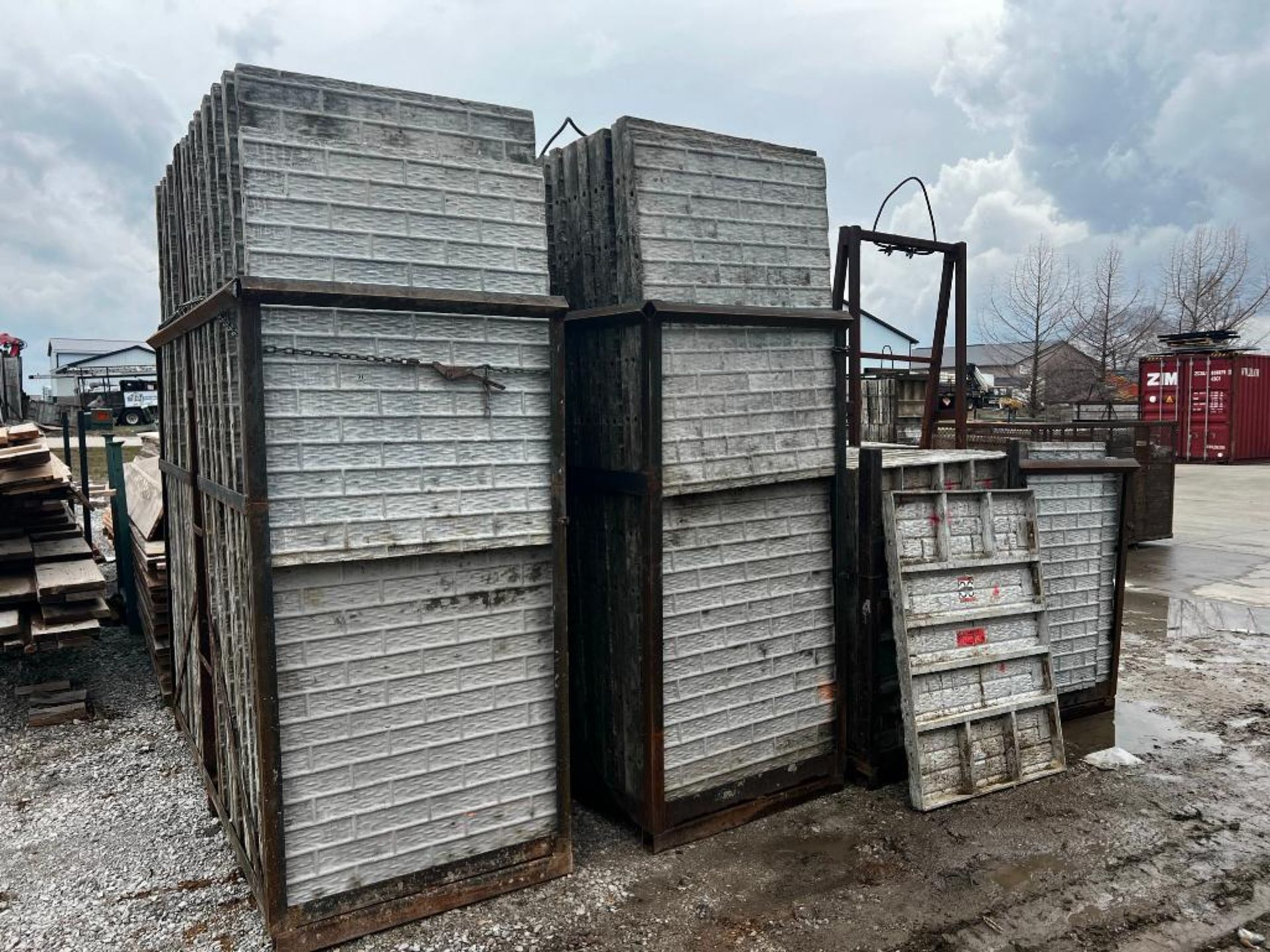 4' Set of Wall-Ties Textured Brick Aluminum Concrete Forms - Image 2 of 18