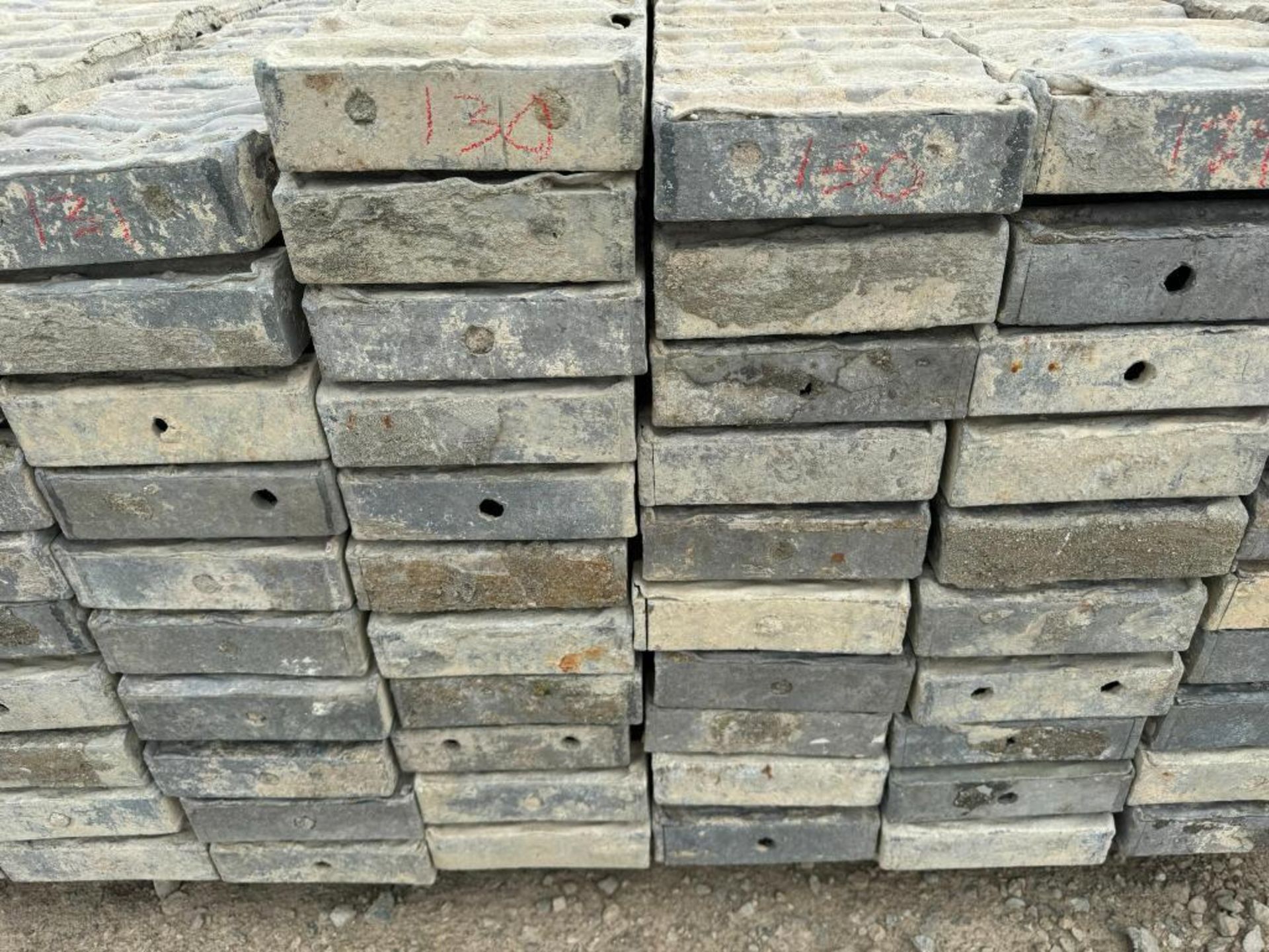 (21) 8" x 8' Textured Brick Aluminum Concrete Forms