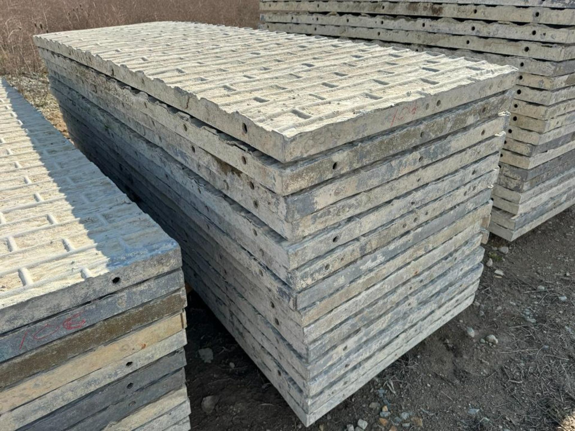 (20) 36" x 8' Textured Brick Aluminum Concrete Forms - Image 2 of 5