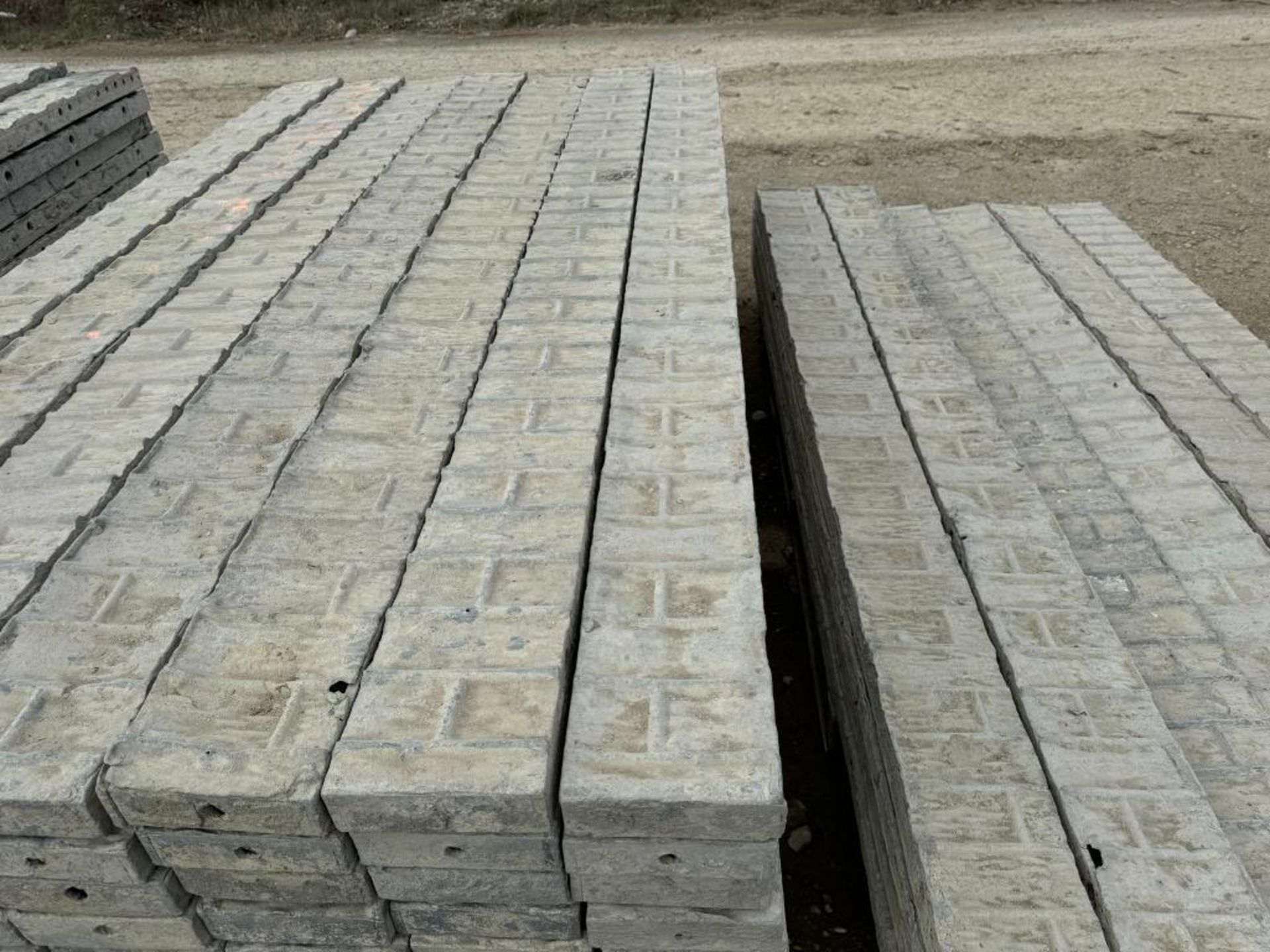 (10) 7" x 8' Textured Brick Aluminum Concrete Forms - Image 4 of 4