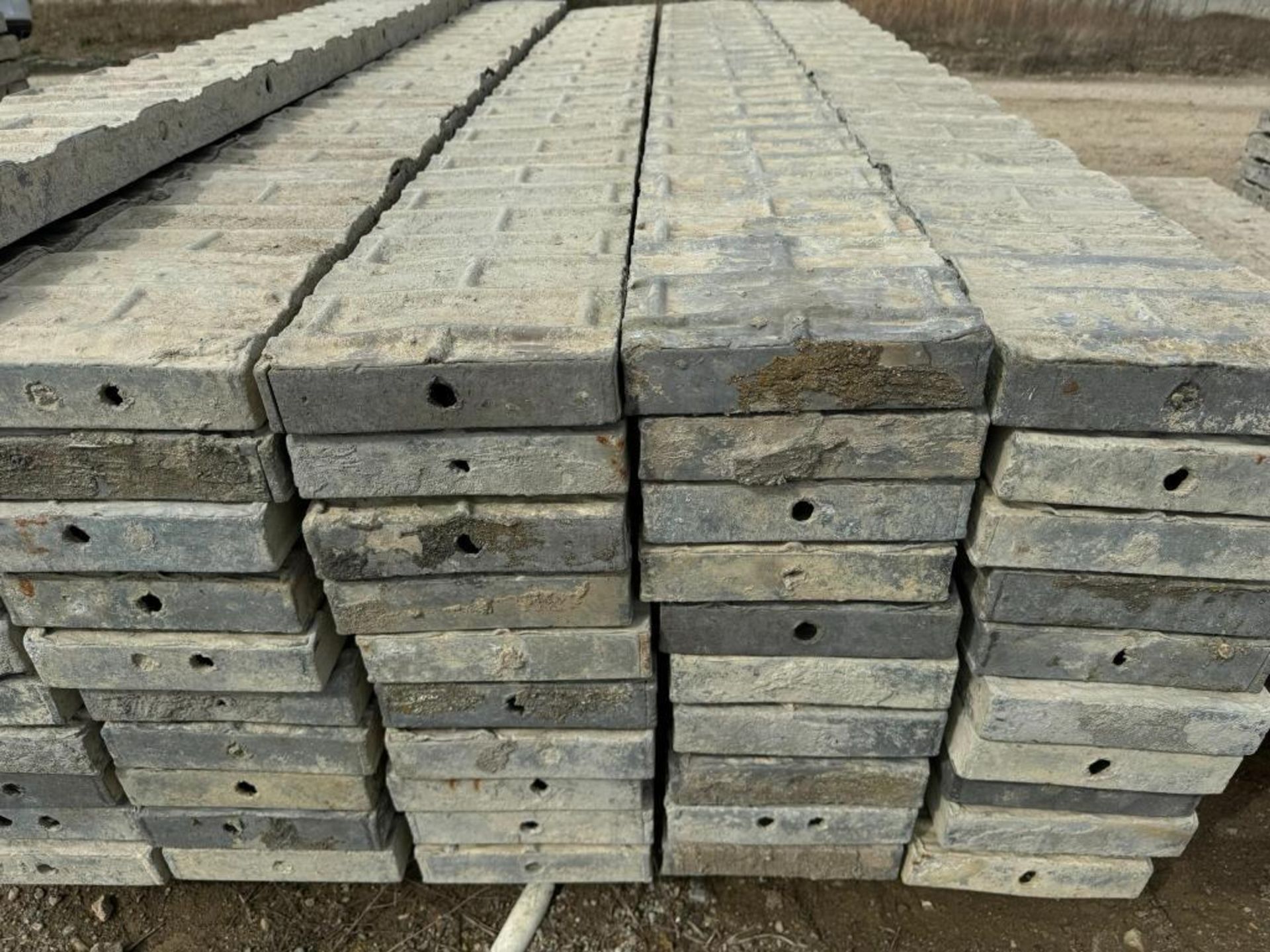 (20) 10" x 8' Textured Brick Aluminum Concrete Forms - Image 3 of 4