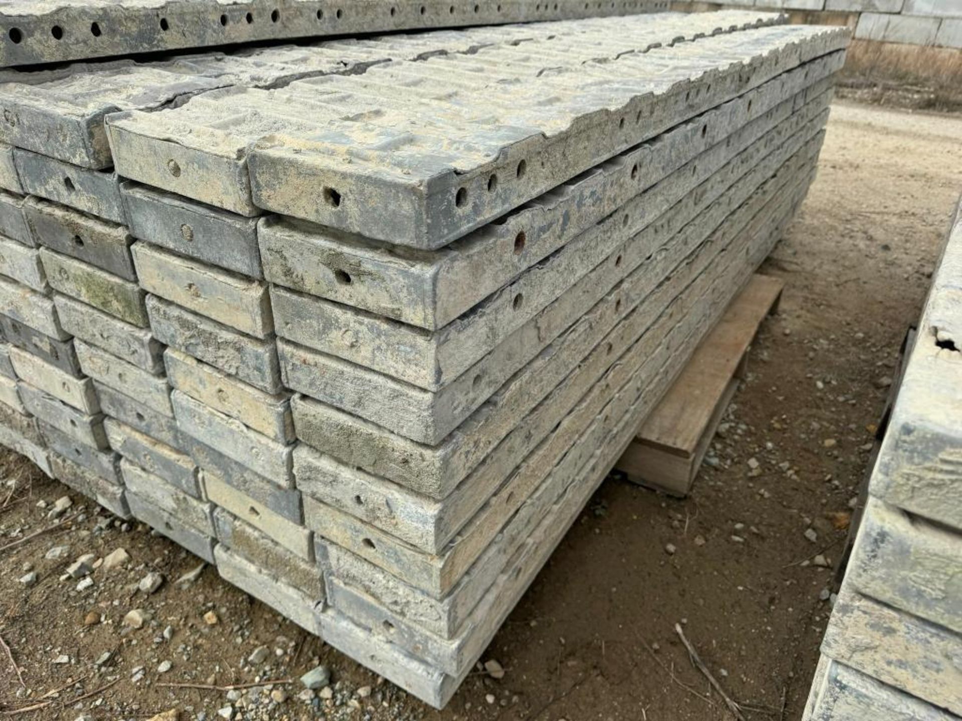 (10) 8" x 8' Textured Brick Aluminum Concrete Forms - Image 3 of 4