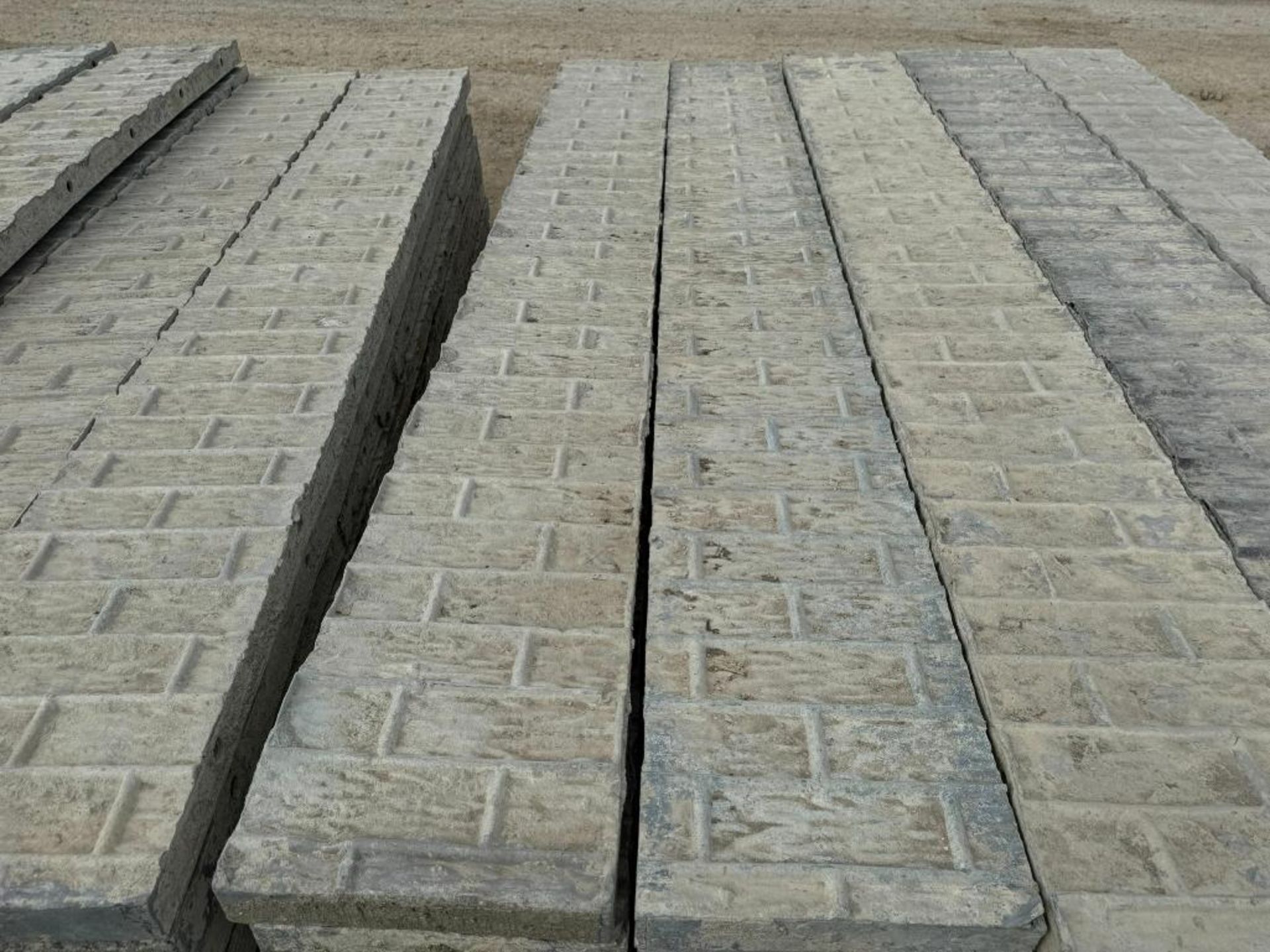 (20) 12" x 8' Textured Brick Aluminum Concrete Forms - Image 4 of 4
