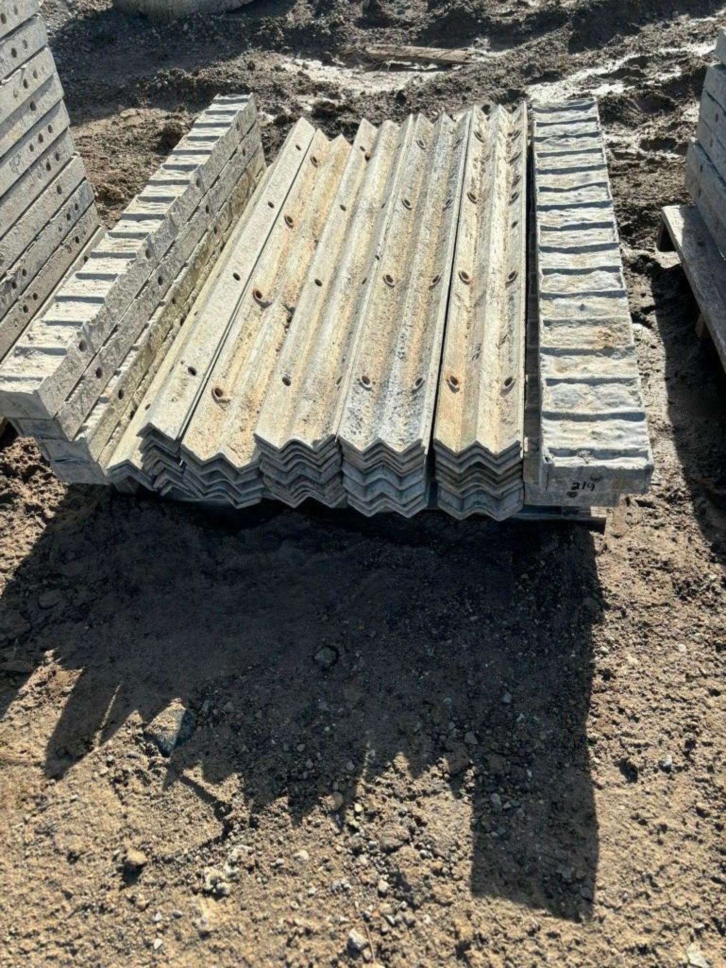 (3) 6" x 4' Textured Brick Aluminum Concrete Forms