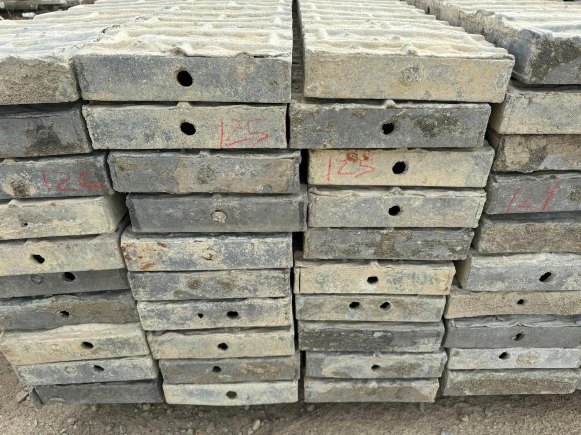 (20) 10" x 8' Textured Brick Aluminum Concrete Forms