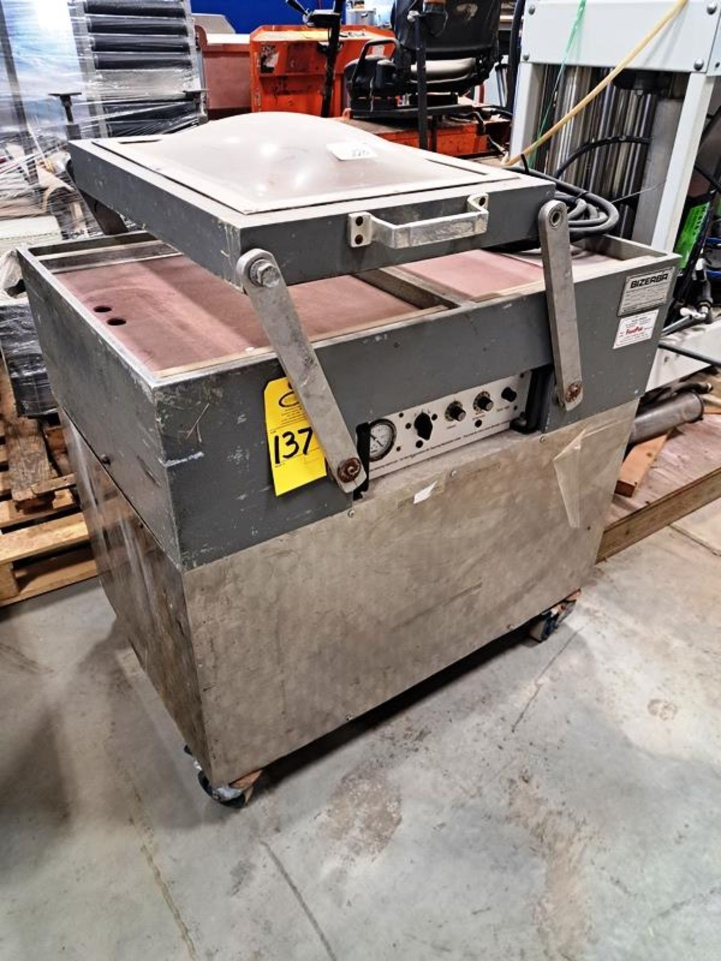 Bizerba Mdl. RD63 Double Chamber Vacuum Packager, Ser. #1678, 20" wide X 16" long seal bars, Busch