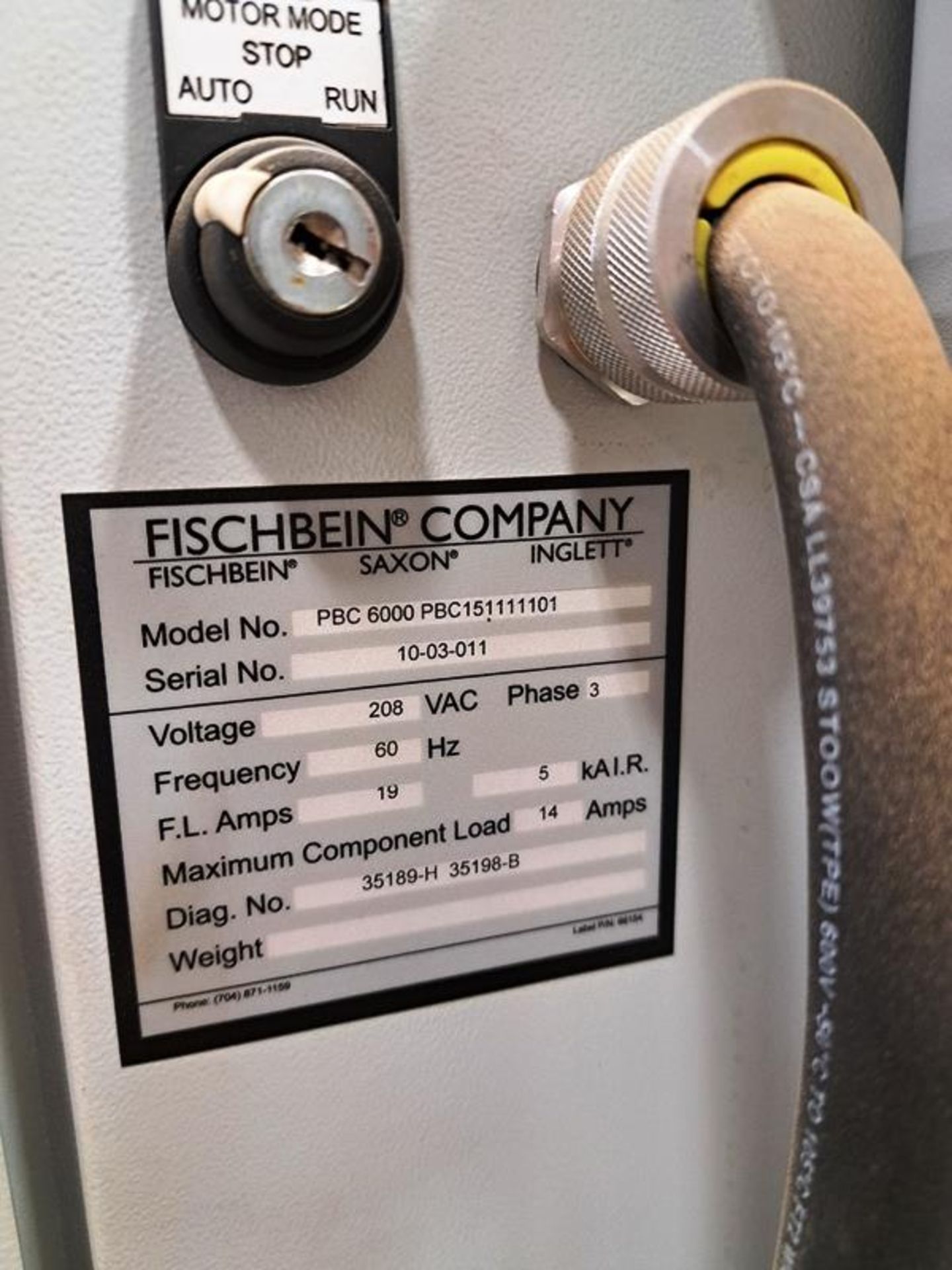 Fischbein Mdl. PBC6000 Continuous Band Sealer, manual controls, digital PBC151111101 readout, 12" - Image 9 of 9