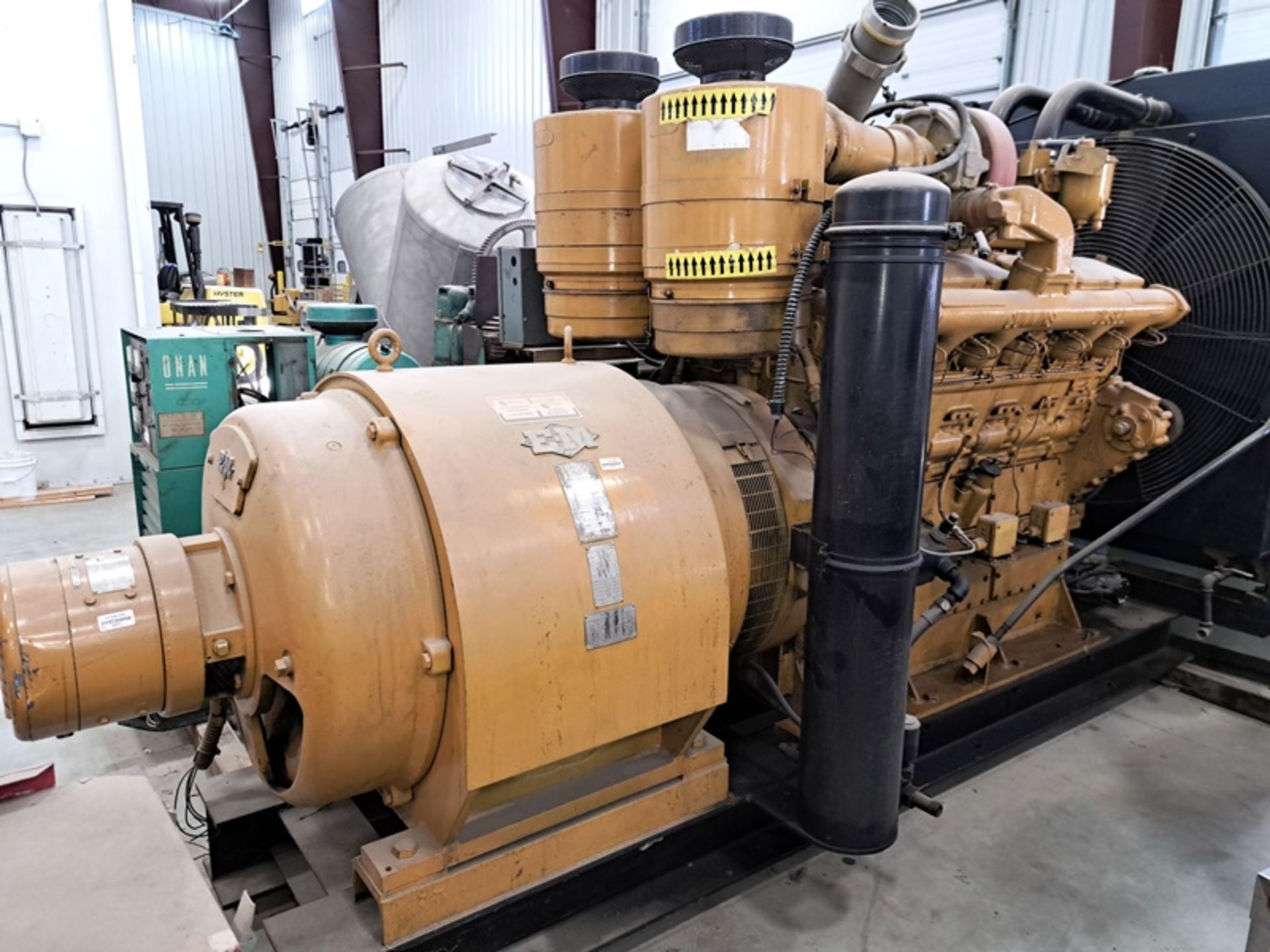 E-M Mdl. BRKT Generator, Ser. #ZR128111, Cummins diesel, 12 cylinder, KVA 375, 1800 RPM, 2400/4160