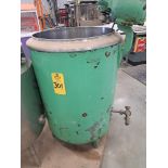 Stainless Steel Painted Mix Tank, 24" diameter X 26" deep, stainless steel mix arm, bottom valved