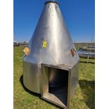 Stainless Steel Exhaust Cone, 9" wide X 10' tall (Required Loading Fee: $75.00) NO HAND CARRY (Price