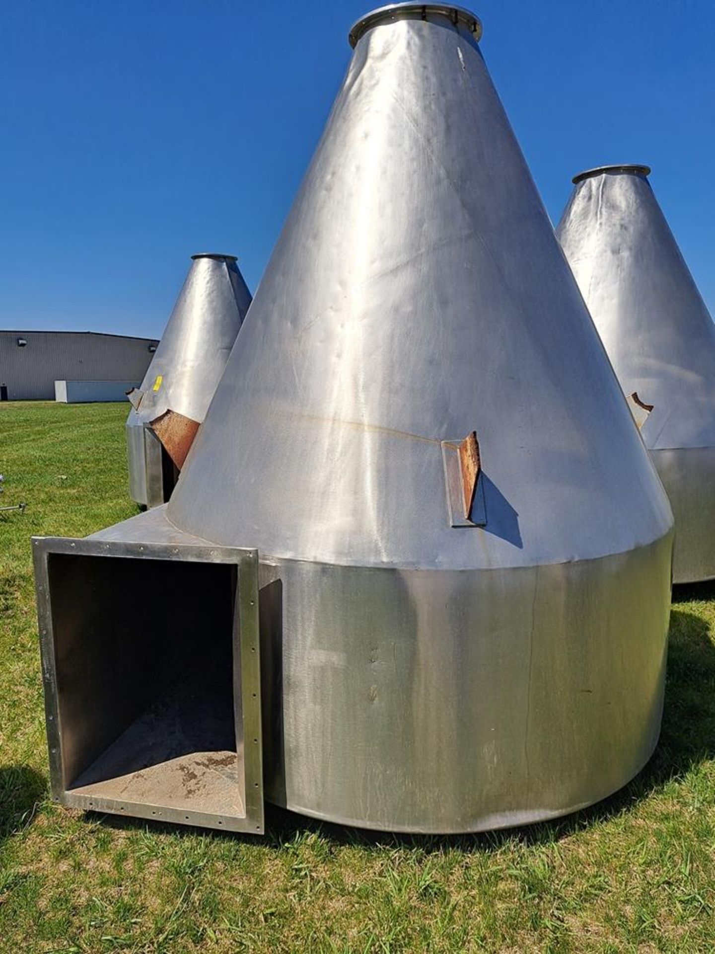 Stainless Steel Exhaust Cone, 9" wide X 10' tall (Required Loading Fee: $75.00) NO HAND CARRY (Price - Image 2 of 2