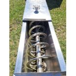 Stainless Steel Horizontal Screw, 12" diameter X 128" long, 8" infeeds, 230/460 volts, 3 phase (