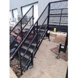 Portable Stairs and Platform, 6' wide X 79" long, 7-stairs, 12' wide X 79" long X 8' tall,
