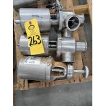 Lot of (3) Stainless Steel Pneumatic Pumps (Required Loading Fee: $15.00) NO HAND CARRY (Price Is