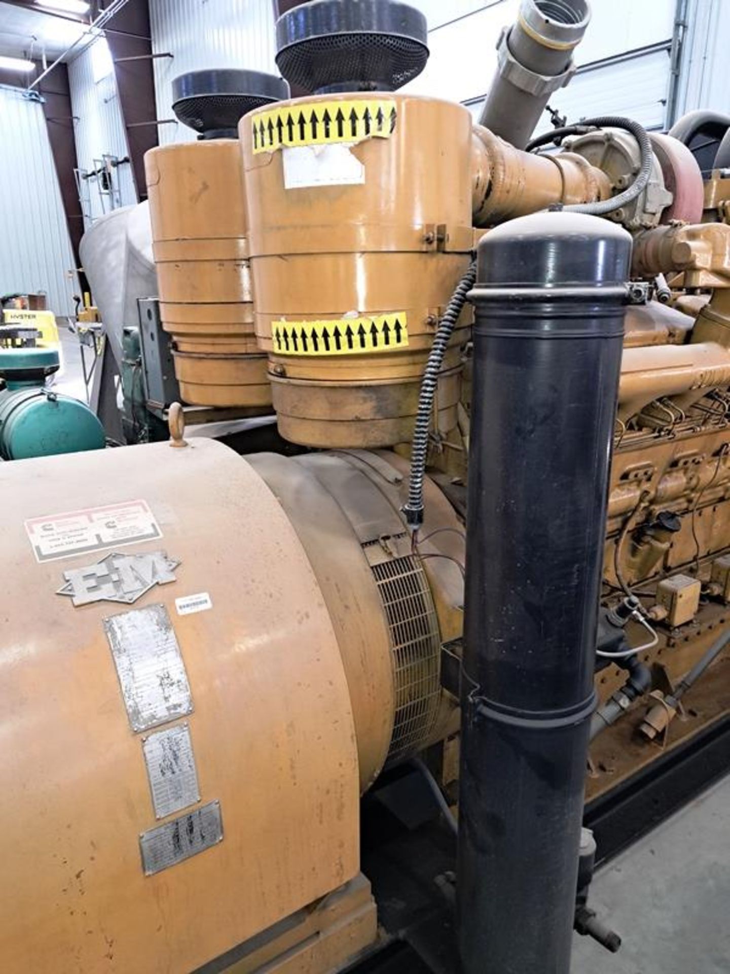E-M Mdl. BRKT Generator, Ser. #ZR128111, Cummins diesel, 12 cylinder, KVA 375, 1800 RPM, 2400/4160 - Image 3 of 13