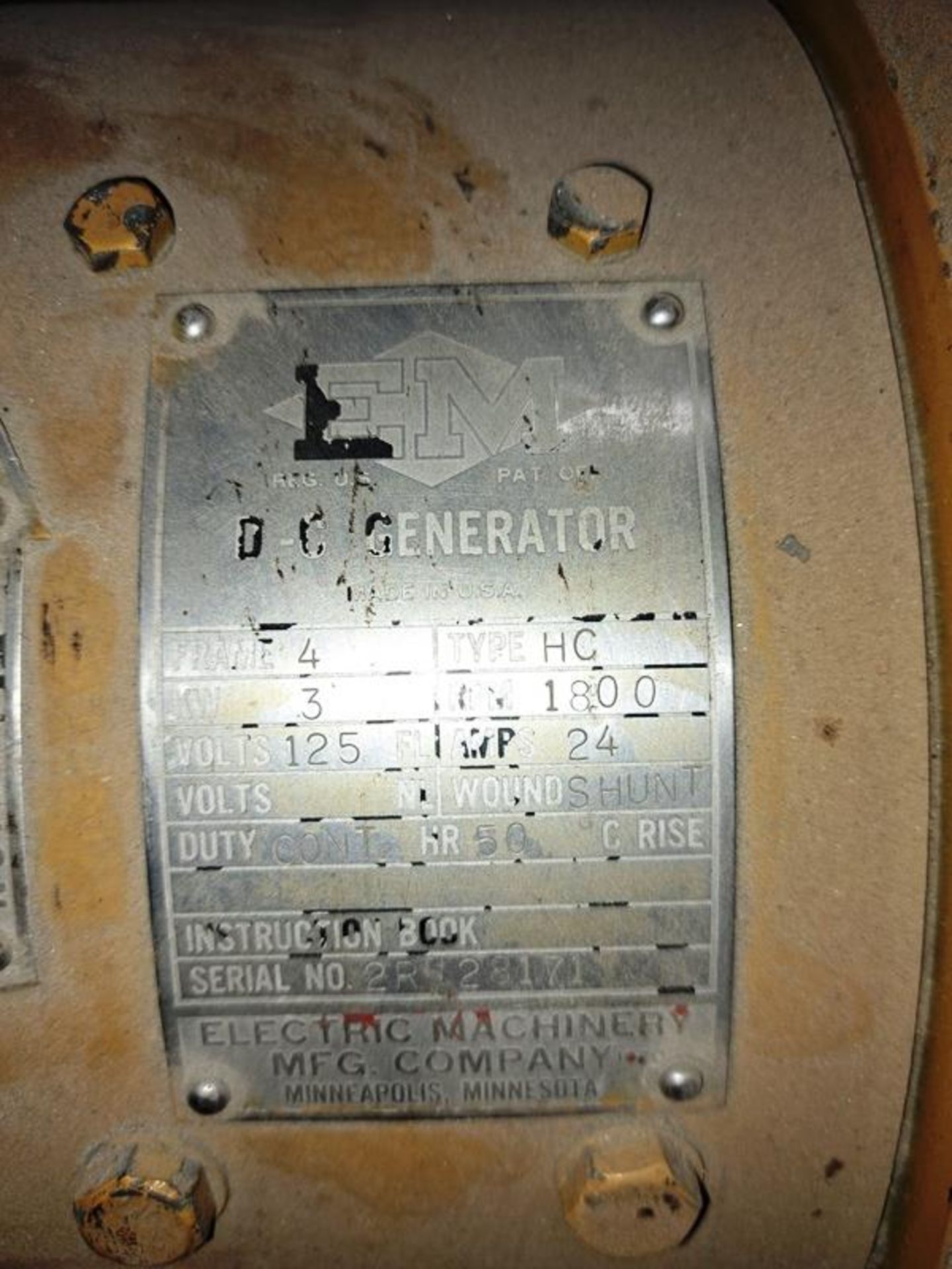 E-M Mdl. BRKT Generator, Ser. #ZR128111, Cummins diesel, 12 cylinder, KVA 375, 1800 RPM, 2400/4160 - Image 8 of 13
