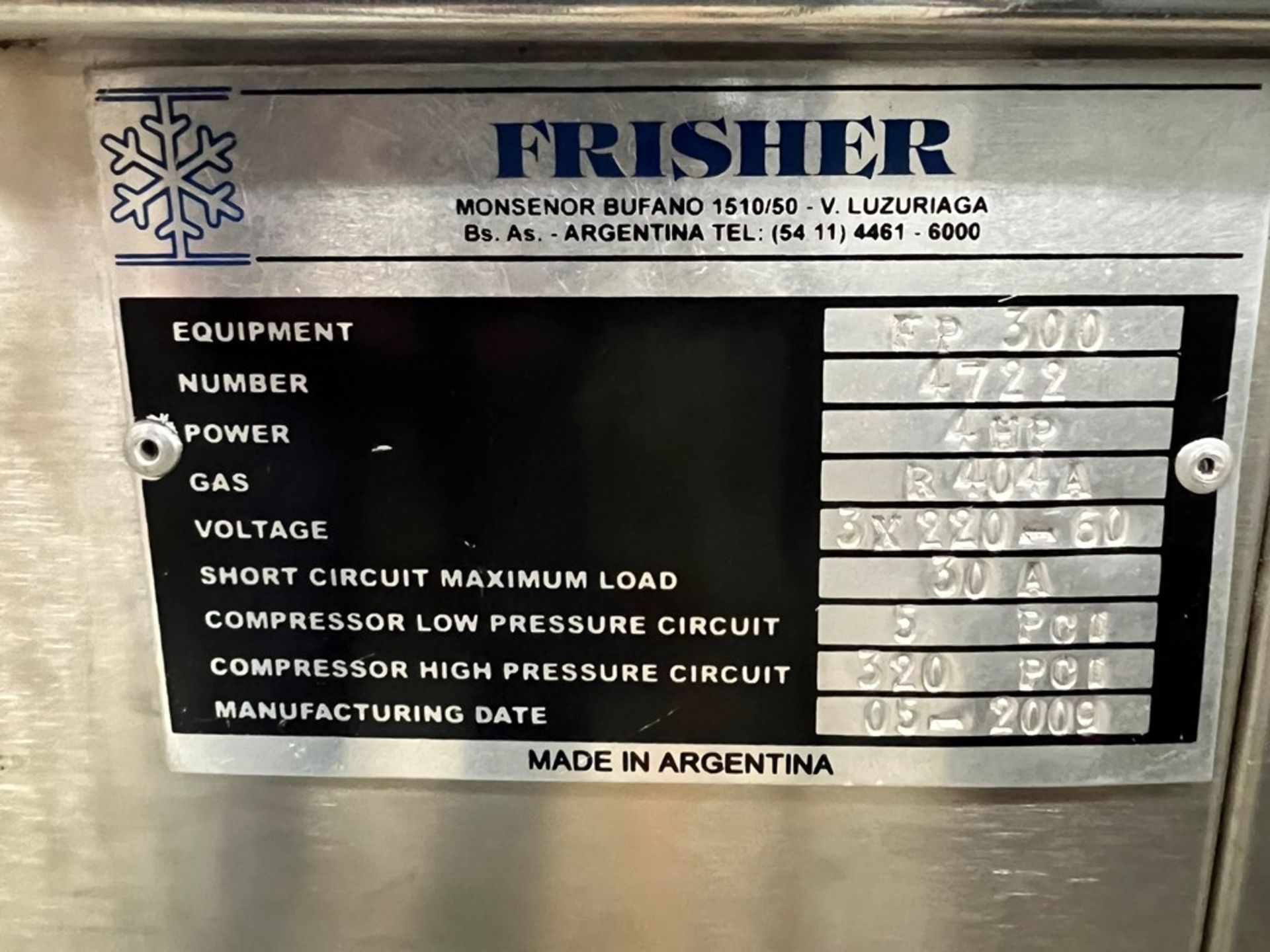 Frisher Mdl. FP300 Ice Cream Stick Maker, manual controls, digital readout, 230 volts, 3 phase ( - Image 4 of 4