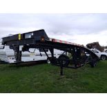 Kaufman Vehicle Transport Trailer, single deck, 91" wide X 35' long, 4-wheels, (1) storage box, 2-