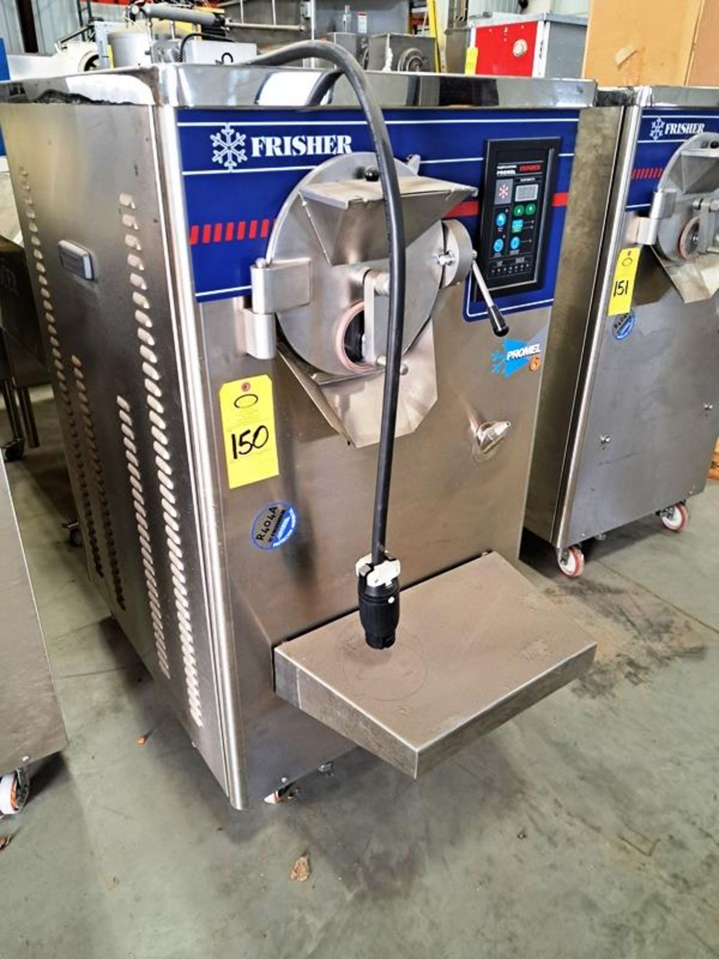 Frisher Promel 6 Ice Cream Dispenser, Ser. #4724, 5 h.p., 220 volts, 3 phase (Required Loading