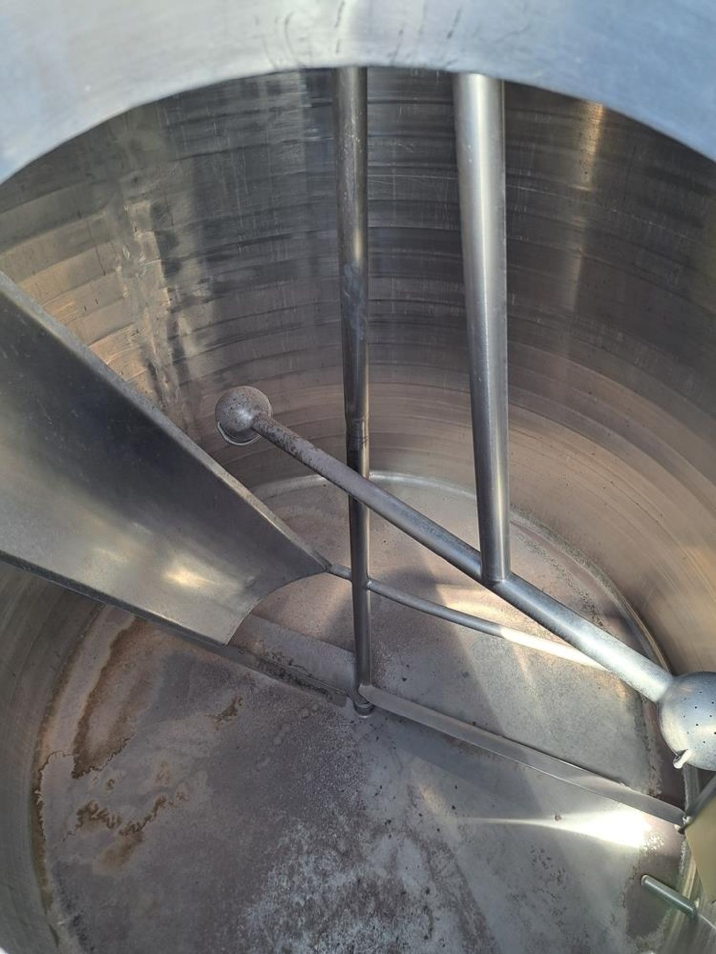 Mojonnier Bros. Mdl. 1000 Stainless Steel Jacketed Mix Tank, Ser. #1947, 6' diameter X 6' deep - Image 4 of 5