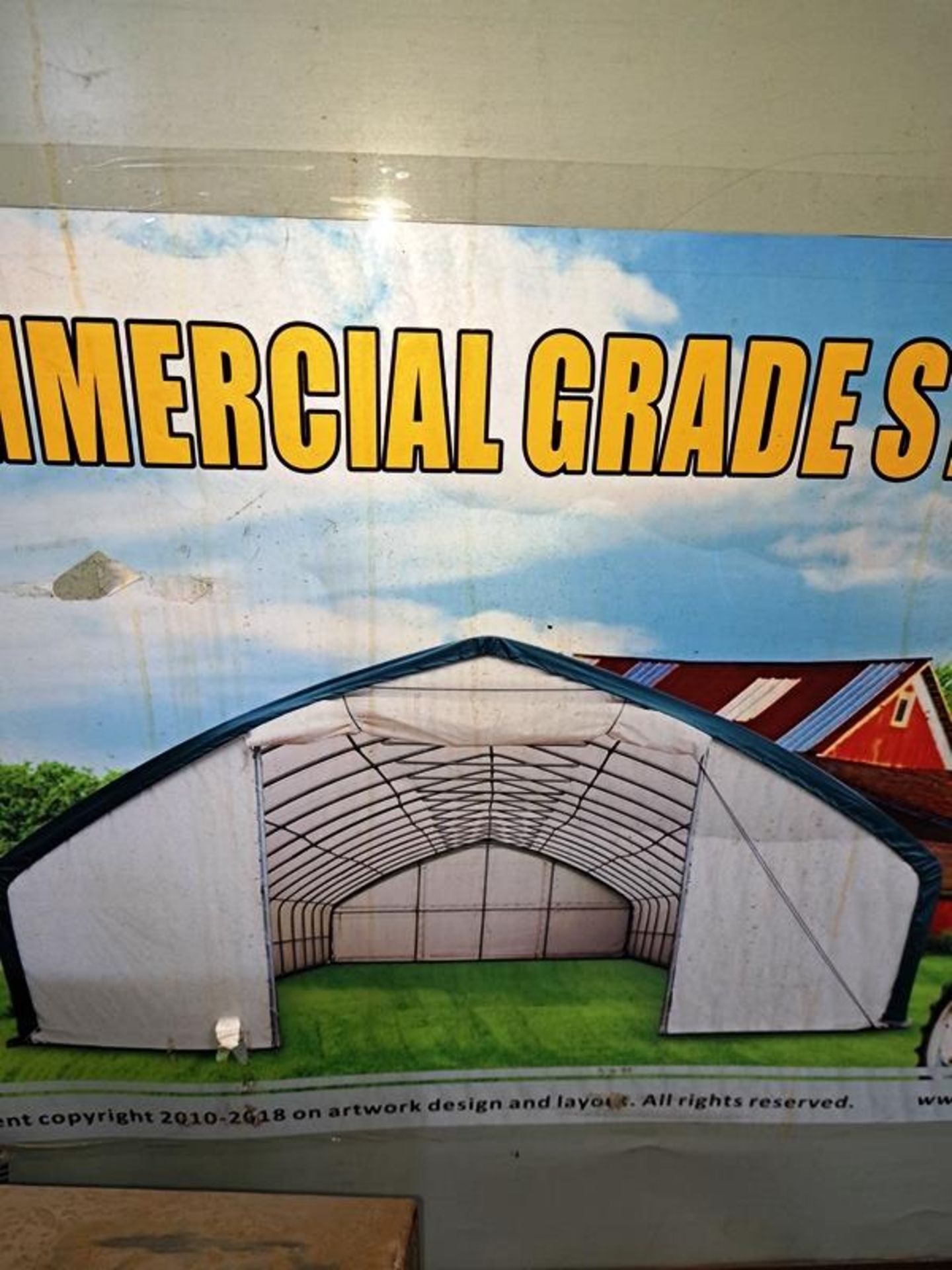 TMG Industrial Mdl. 3050SW-11P Commercial Grade Storage Shelter, 30" wide X 50' long, Ridge ht 16 - Image 4 of 4