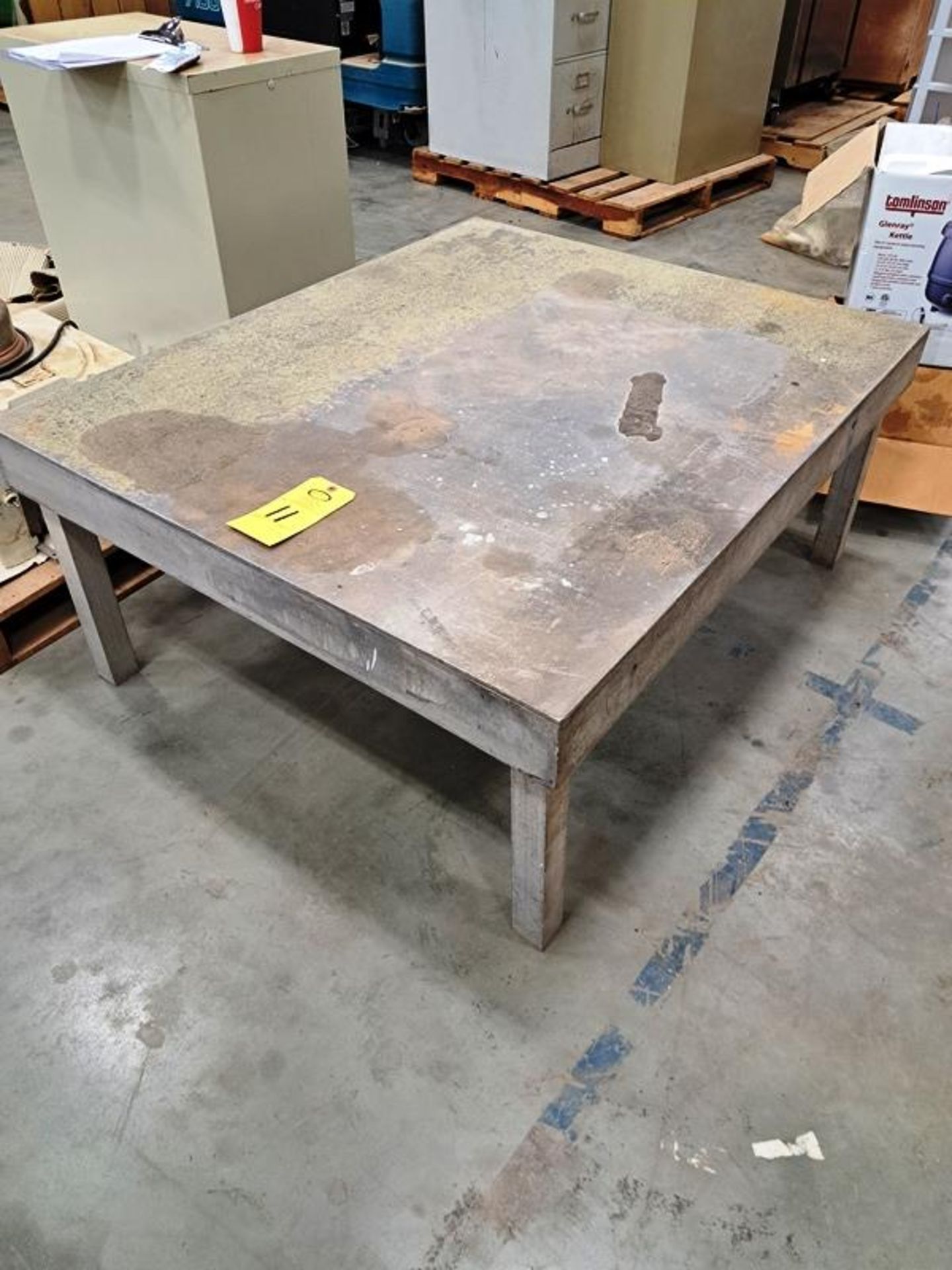 Aluminum Table, 40" wide X 48" long X 20" tall (Required Loading Fee: $25.00) NO HAND CARRY (Price