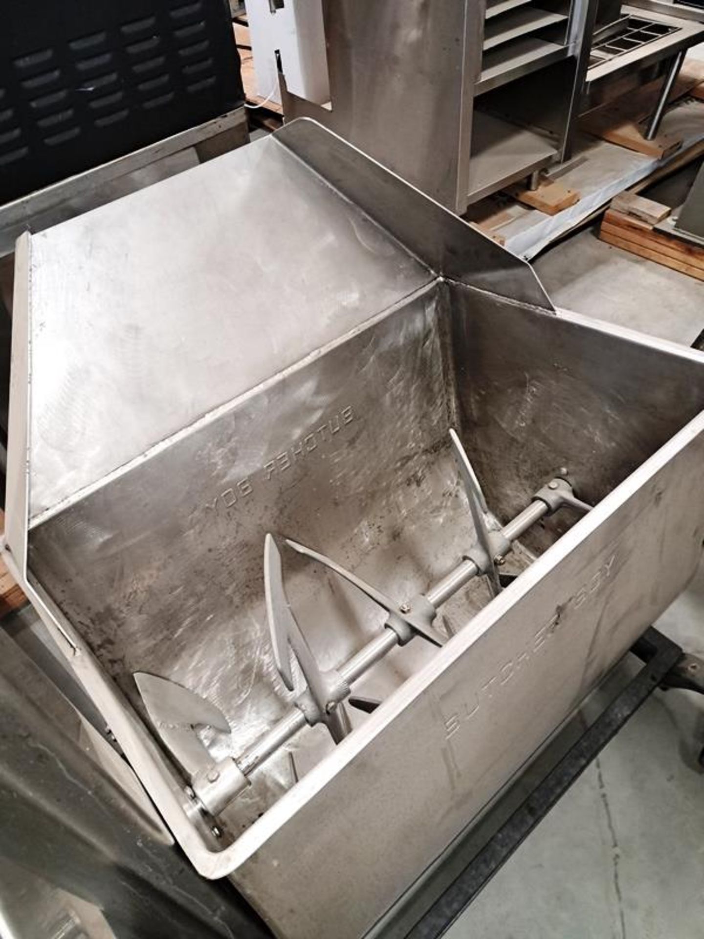 Butcher Boy Mdl. 250H Stainless Steel Paddle Mixer, Ser. #340, 20" wide X 31" long X 23" deep bowl - Image 3 of 3