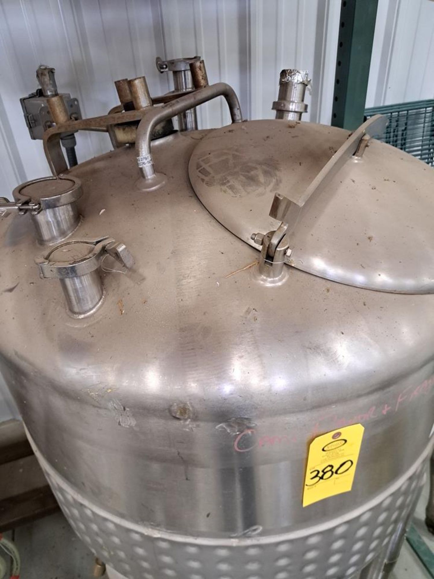 Crepaco Mdl. B Stainless Steel Jacketed Mix Tank, 36" diameter X 40" deep, 3" bottom outlet, Ser. # - Image 2 of 6
