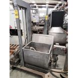 Butcher Boy Stainless Steel Paddle Mixer, 19" wide X 25" long X 22" deep bowl on cart, 220 volts,