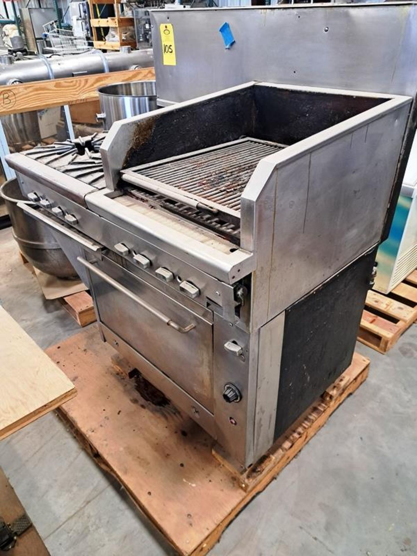 Quest 4-Burner Stove, Grill, Oven, gas fired, 4' wide X 3' deep X 58" tall (Required Loading Fee: $ - Image 2 of 3