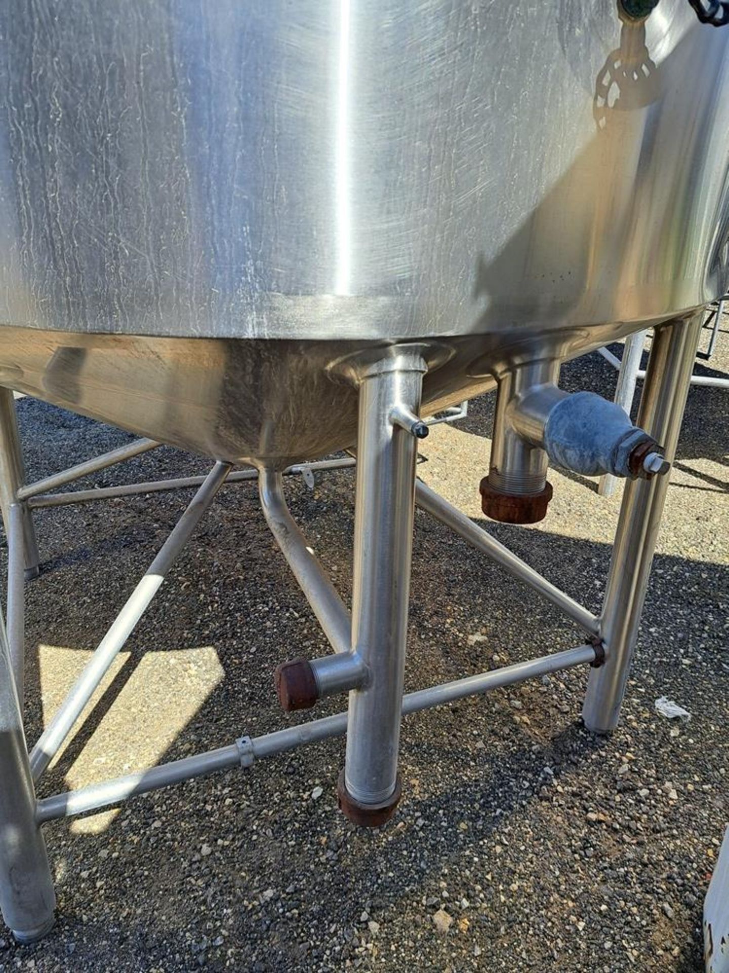Walker Stainless Steel Jacketed Mix Tank with mixer, (no motor), 5' diameter X 5' deep cone - Image 3 of 6