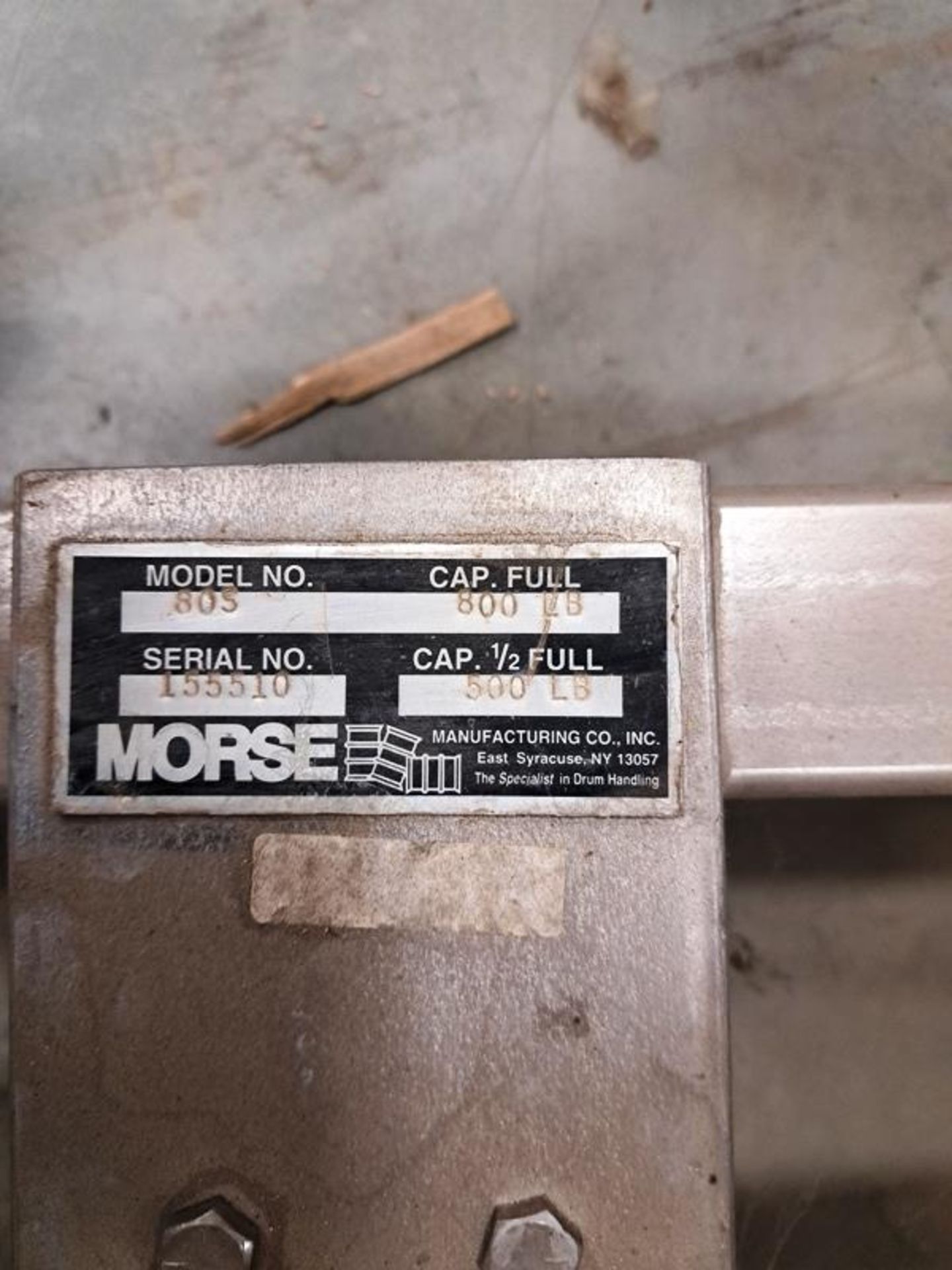 Morse Stainless Steel 55 Gallon Drum Tilter (Required Loading Fee: $25.00) NO HAND CARRY (Price Is - Image 3 of 3