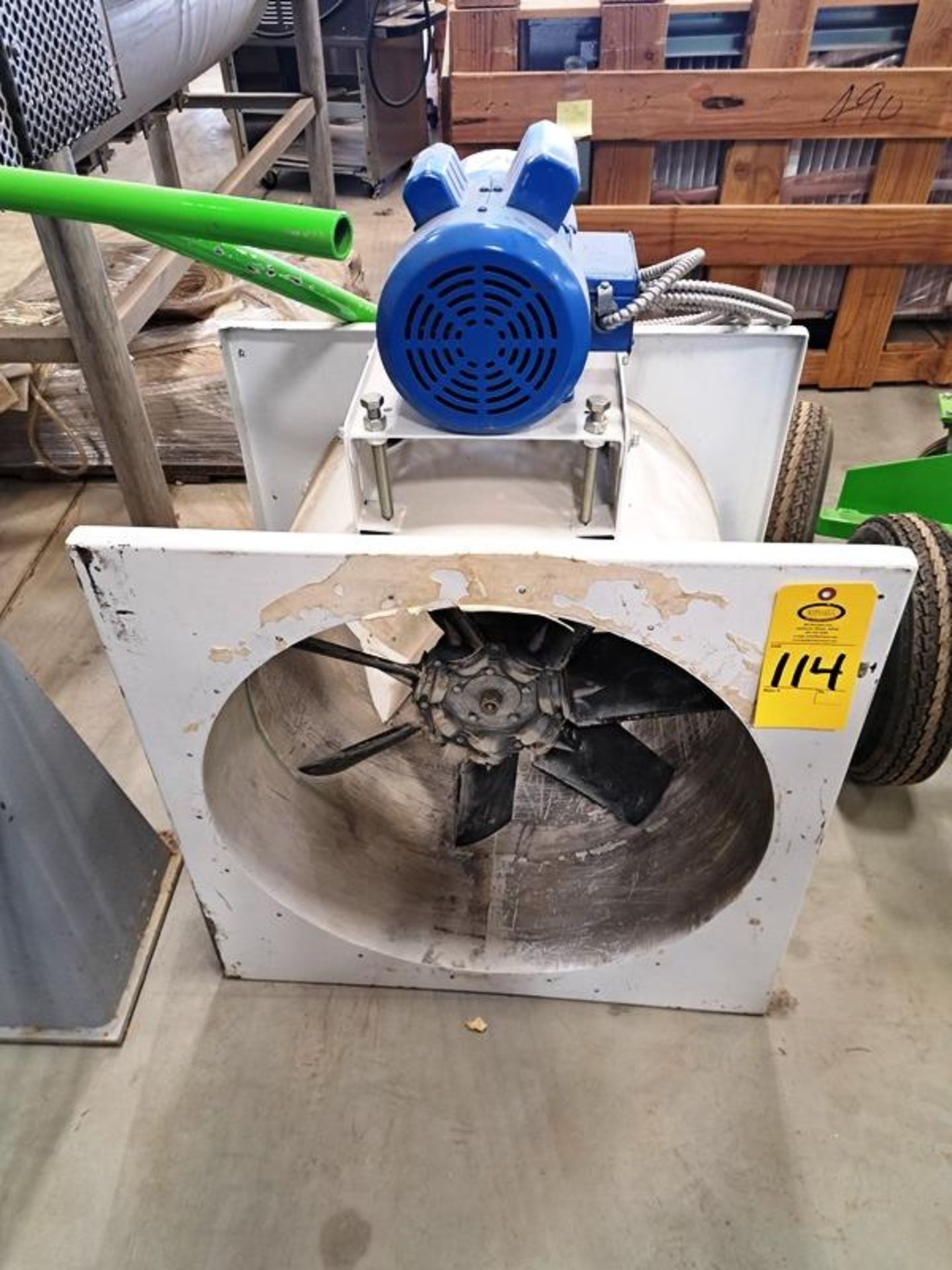 Paint Booth Exhaust Fan, 23" diameter, 2 h.p., 1 phase, 115 volts (Required Loading Fee: $25.00)