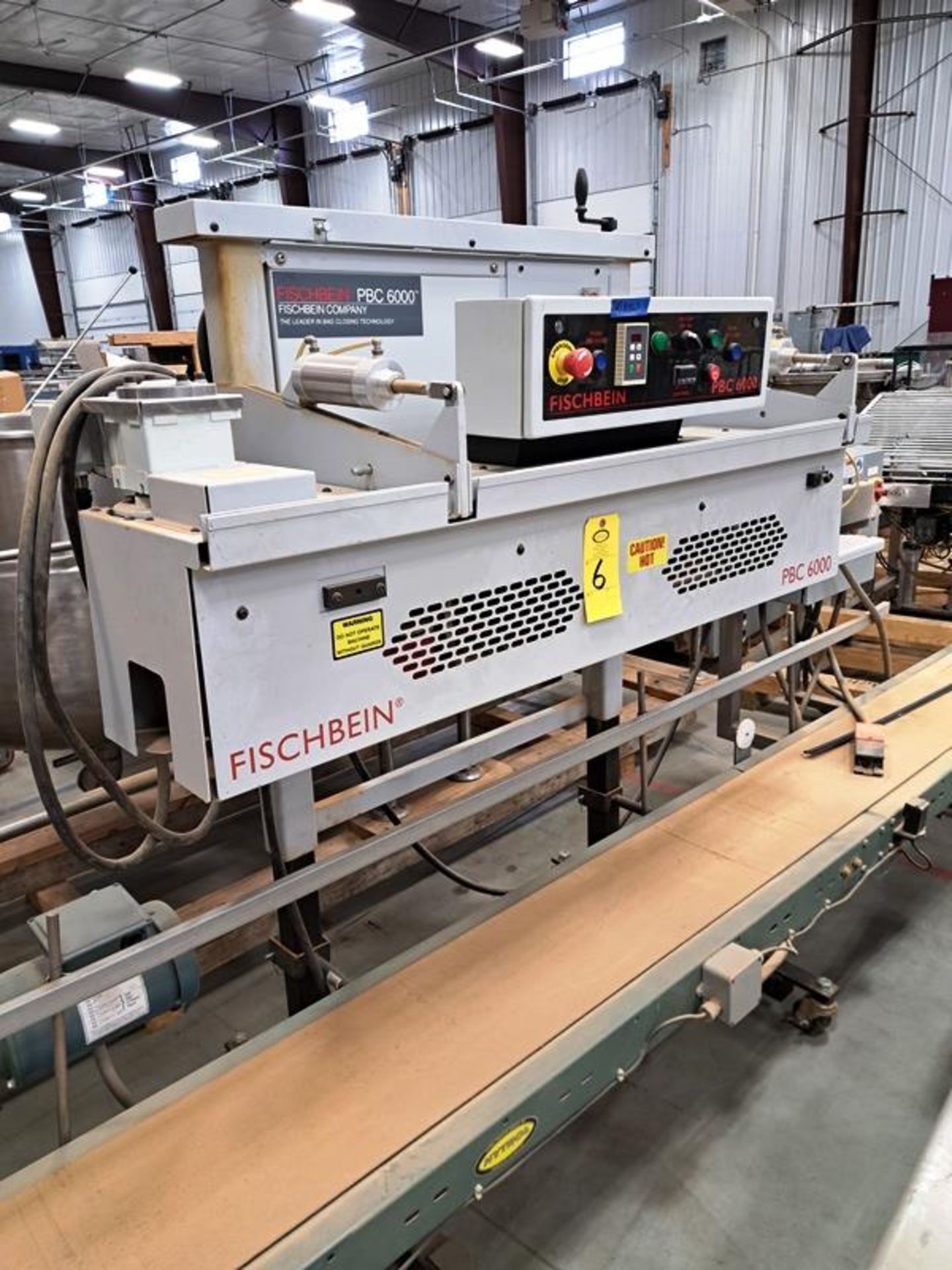 Fischbein Mdl. PBC6000 Continuous Band Sealer, manual controls, digital PBC151111101 readout, 12" - Image 3 of 9