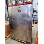 Stainless Steel Electric Smokehouse with ramp, 31" wide X 41" deep X 58" tall inside dimensions,