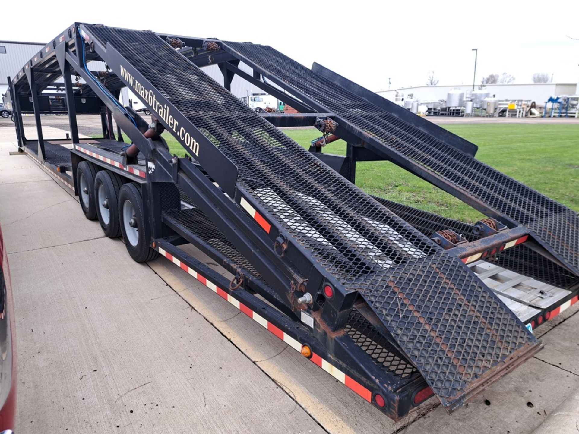 Kaufman Mdl. Max 6 Vehicle Transport Trailer, double deck, 8' wide X 54' long, 6-wheels, (2) storage - Image 11 of 12