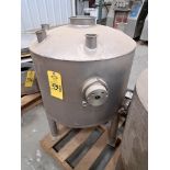 Stainless Steel Mix Tank, 26" diameter X 22" deep, 2" bottom outlet, 6" port for mixer (Required