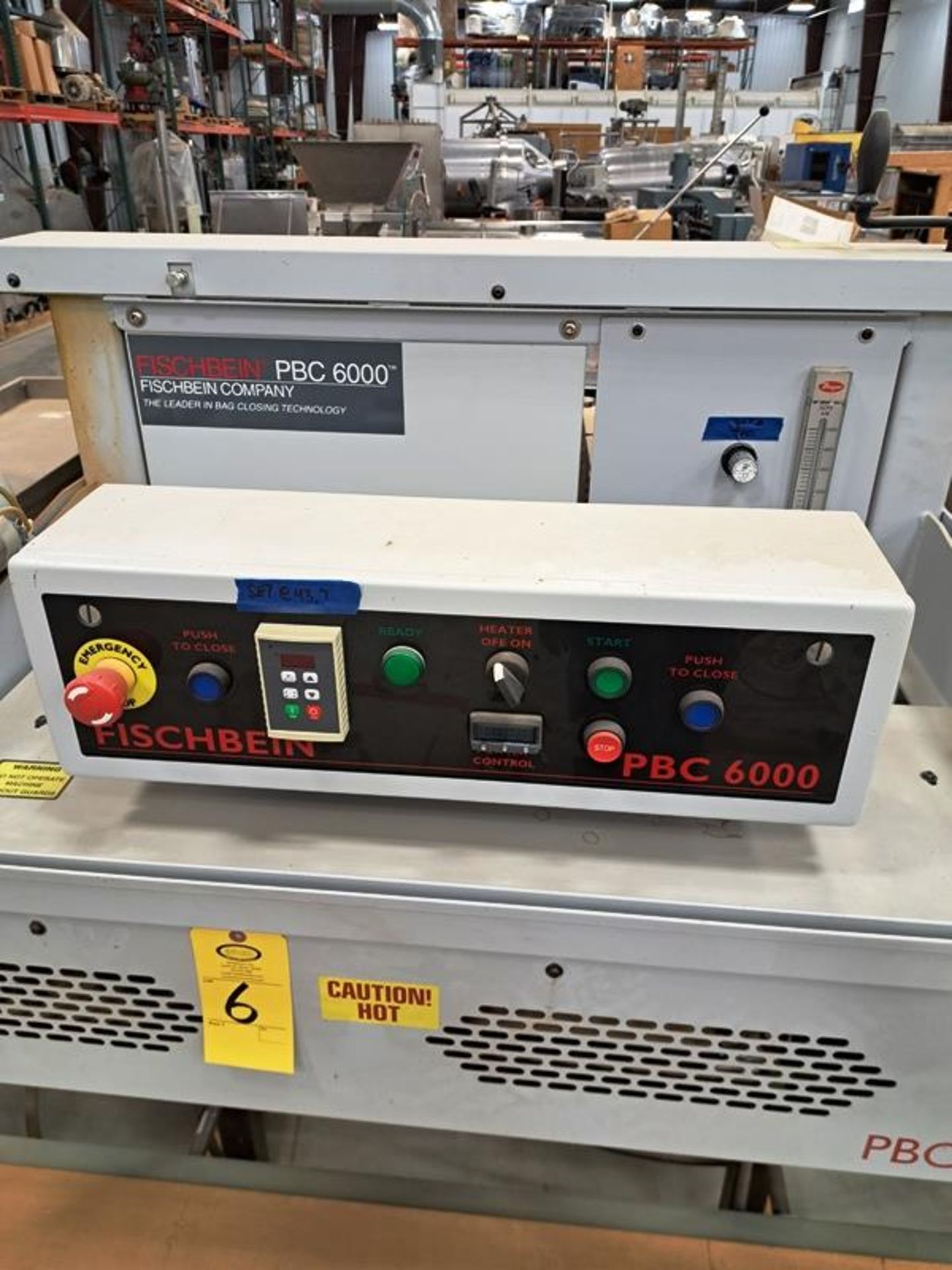 Fischbein Mdl. PBC6000 Continuous Band Sealer, manual controls, digital PBC151111101 readout, 12" - Image 6 of 9