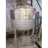 Crepaco Mdl. B Stainless Steel Jacketed Mix Tank, 36" diameter X 40" deep, 3" bottom outlet, Ser. #