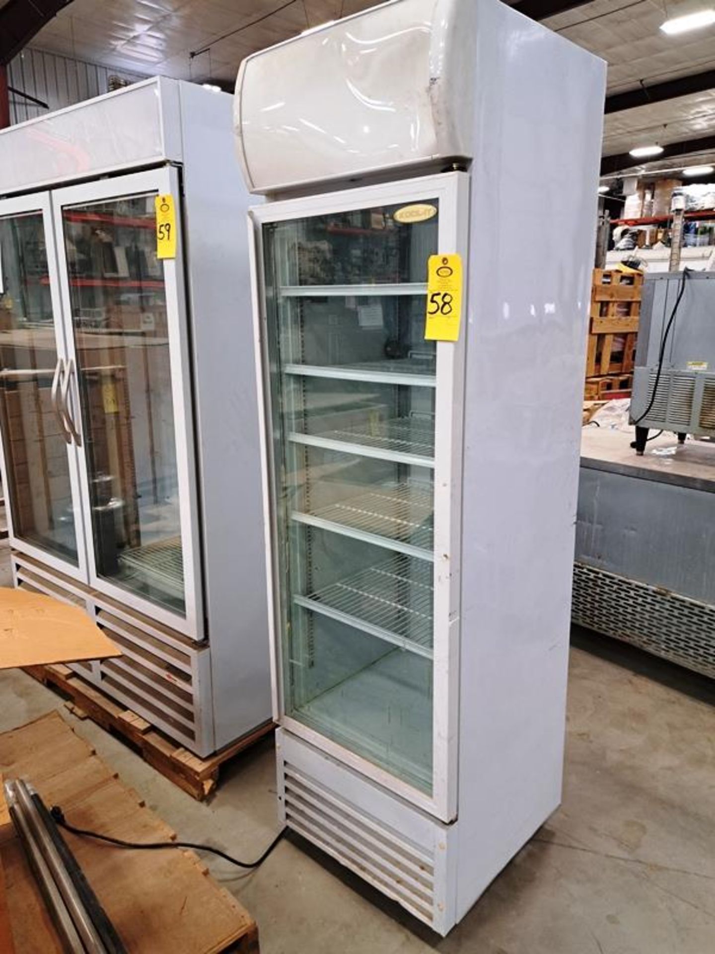 Kool-It Mdl. KGM13 Glass Front Refrigerator, 115 volts (Required Loading Fee: $25.00) NO HAND