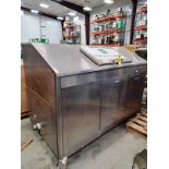 Microwast Stainless Steel Sludge Tank with auger, 4' wide X 90" long X 64" deep (Required Loading