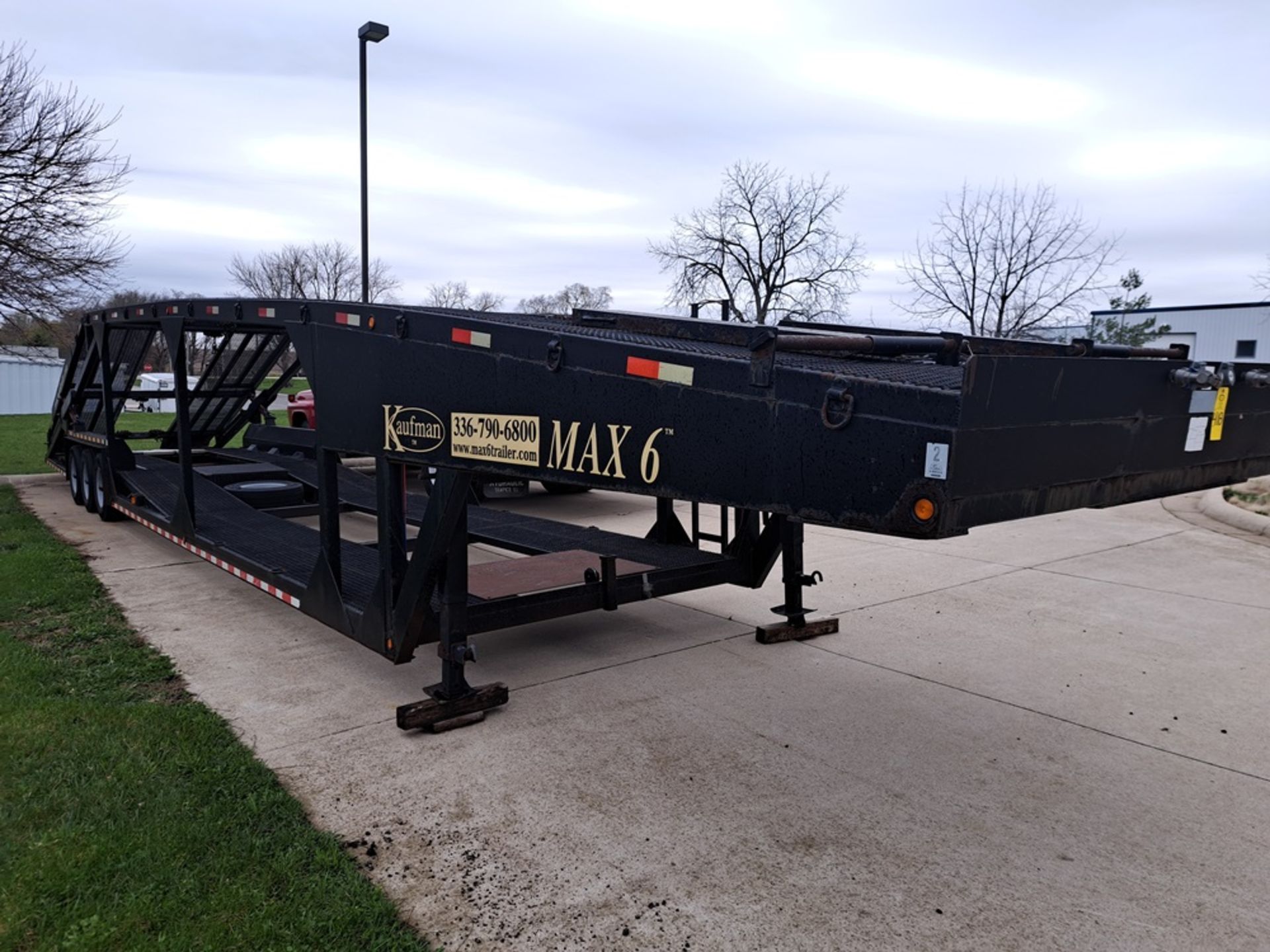 Kaufman Mdl. Max 6 Vehicle Transport Trailer, double deck, 8' wide X 54' long, 6-wheels, (2) storage - Image 2 of 12