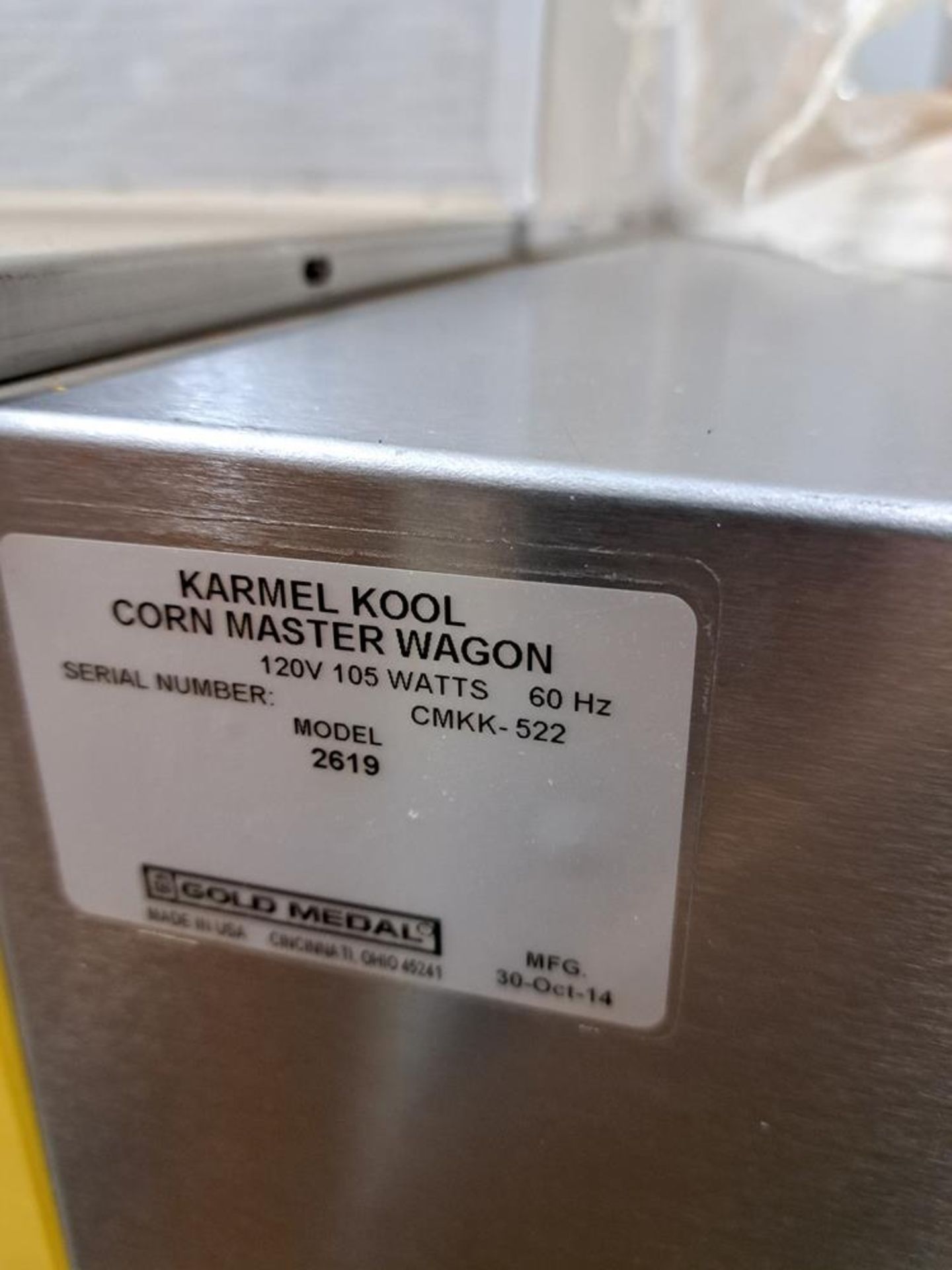 Karmel Kool Corn Master Mdl. 2619 Wagon Stainless Steel Top & Plexiglass Display Case, 10' long X - Image 4 of 4